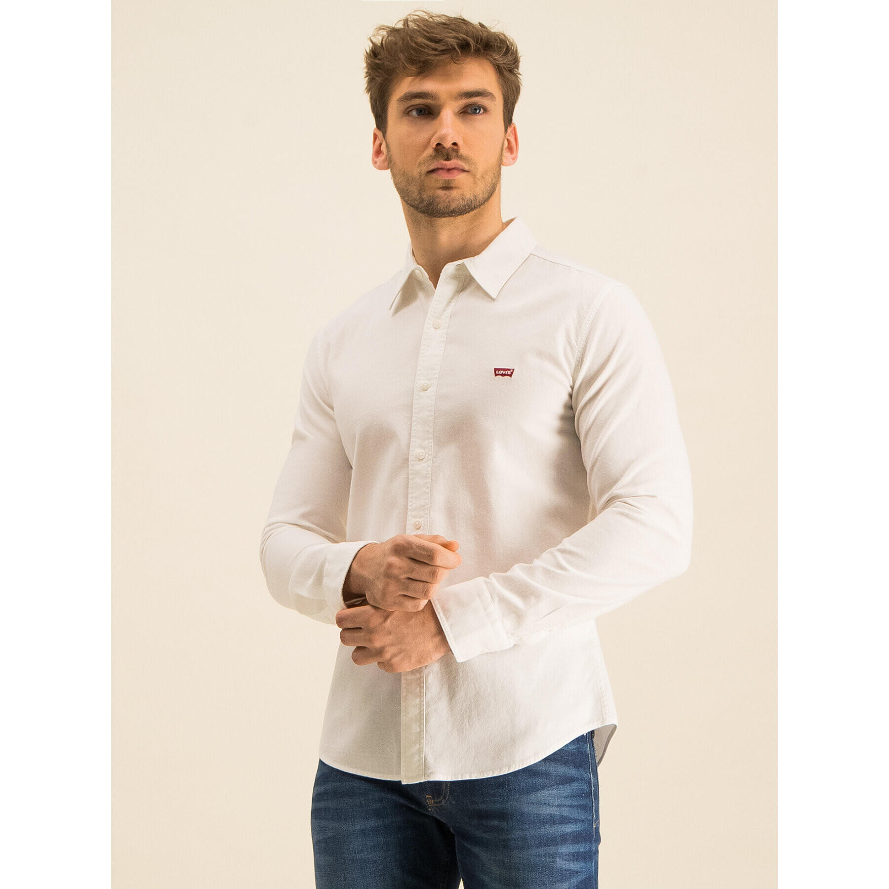 Levi's® Srajca Long Sleeved Shirt 86625-0002 Bela Slim Fit - Pepit.si