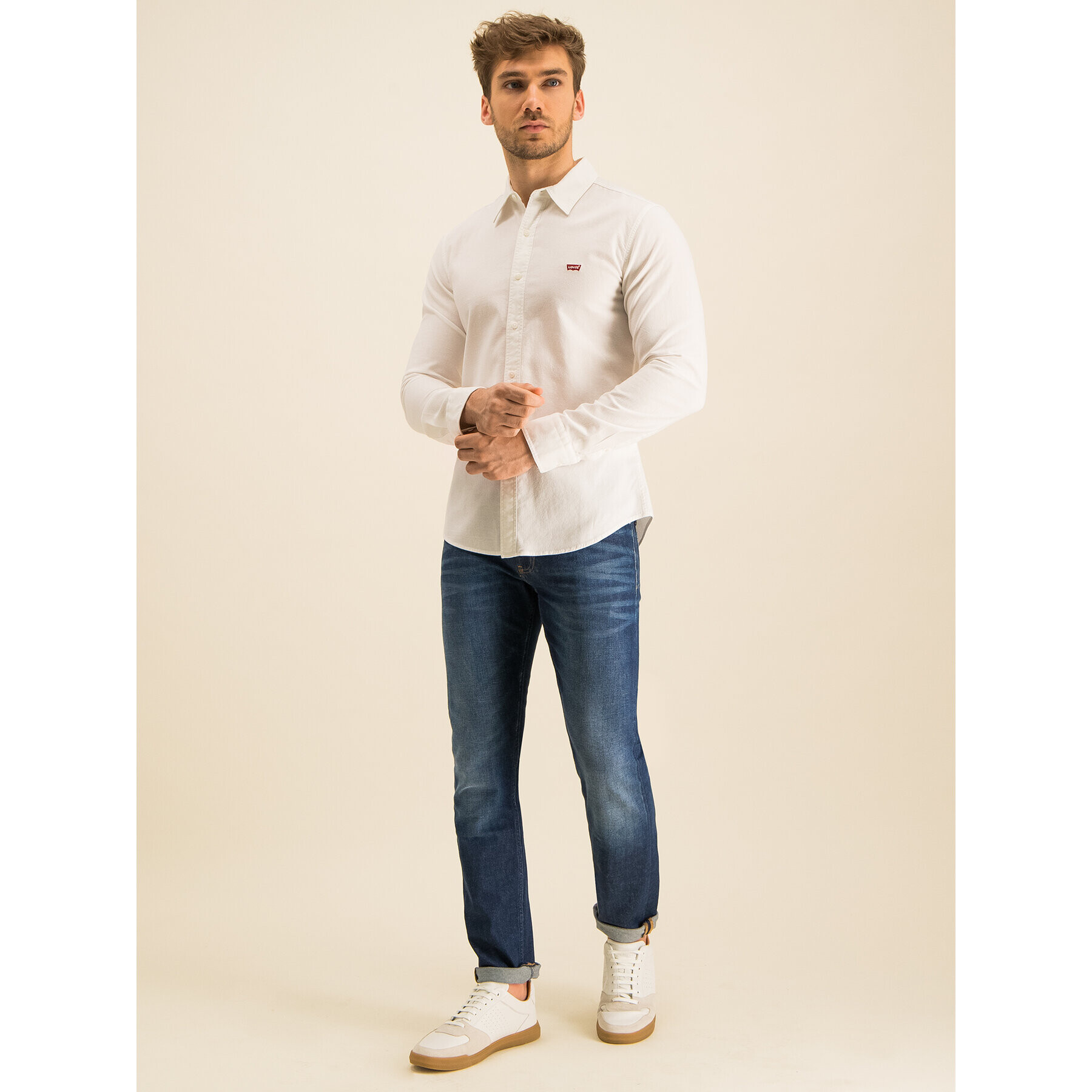 Levi's® Srajca Long Sleeved Shirt 86625-0002 Bela Slim Fit - Pepit.si