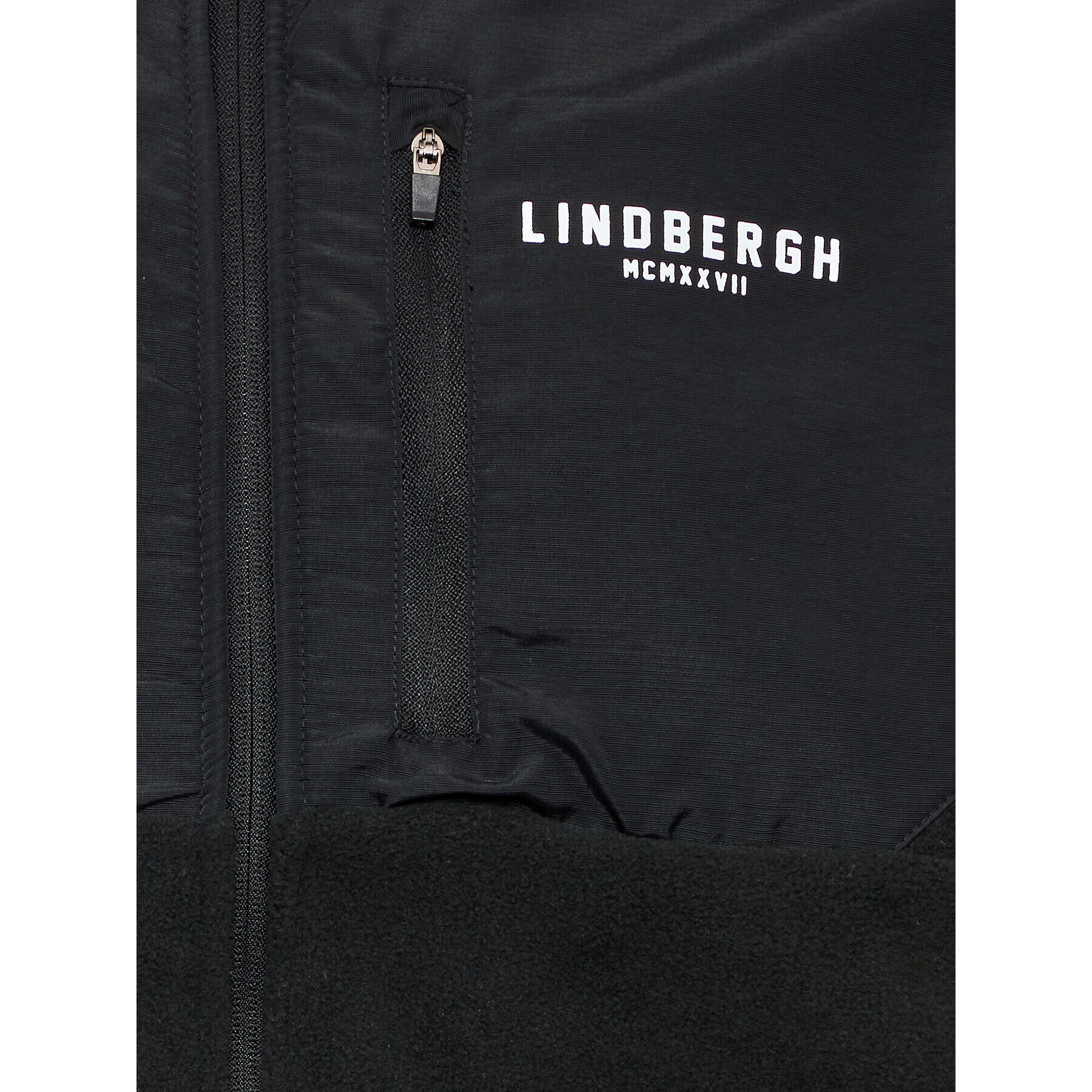 Lindbergh Flis 30-320084 Črna Relaxed Fit - Pepit.si