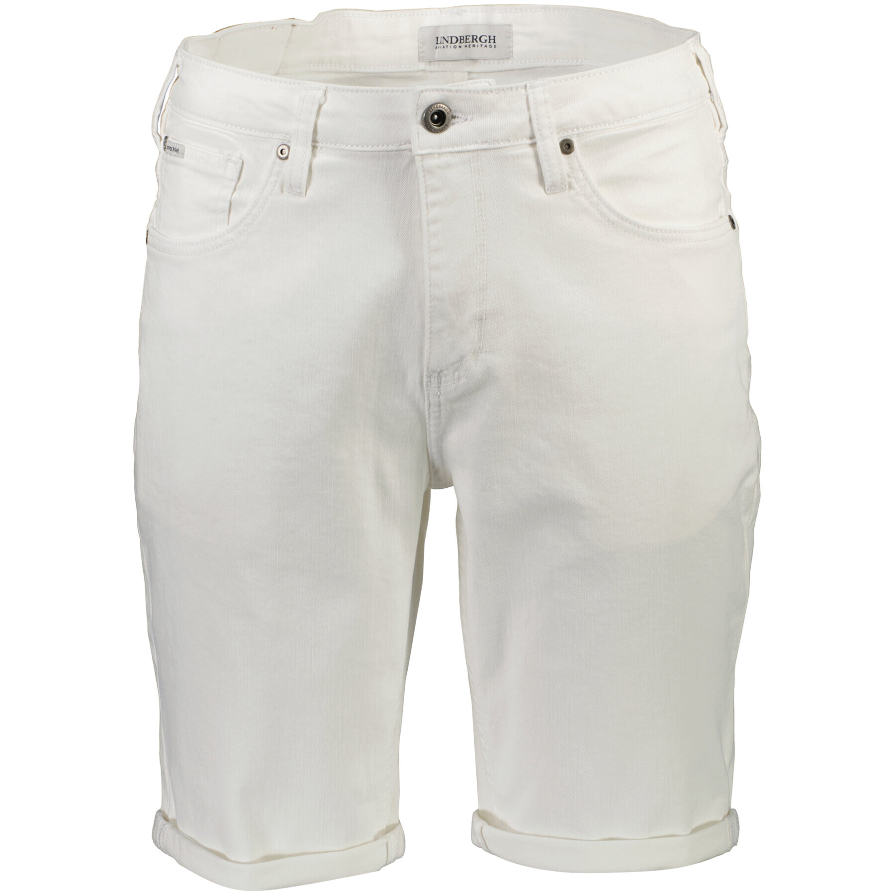 Lindbergh Jeans kratke hlače 30-550000WHT Bela Loose Fit - Pepit.si