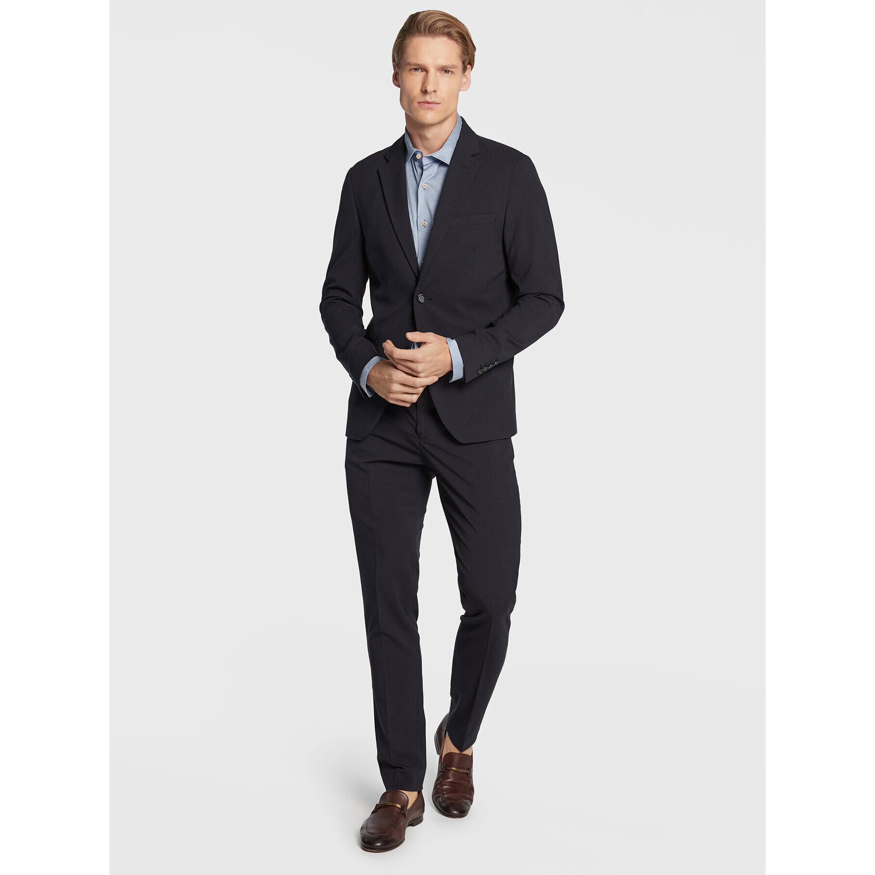 Lindbergh Obleka 30-61040 Mornarsko modra Slim Fit - Pepit.si