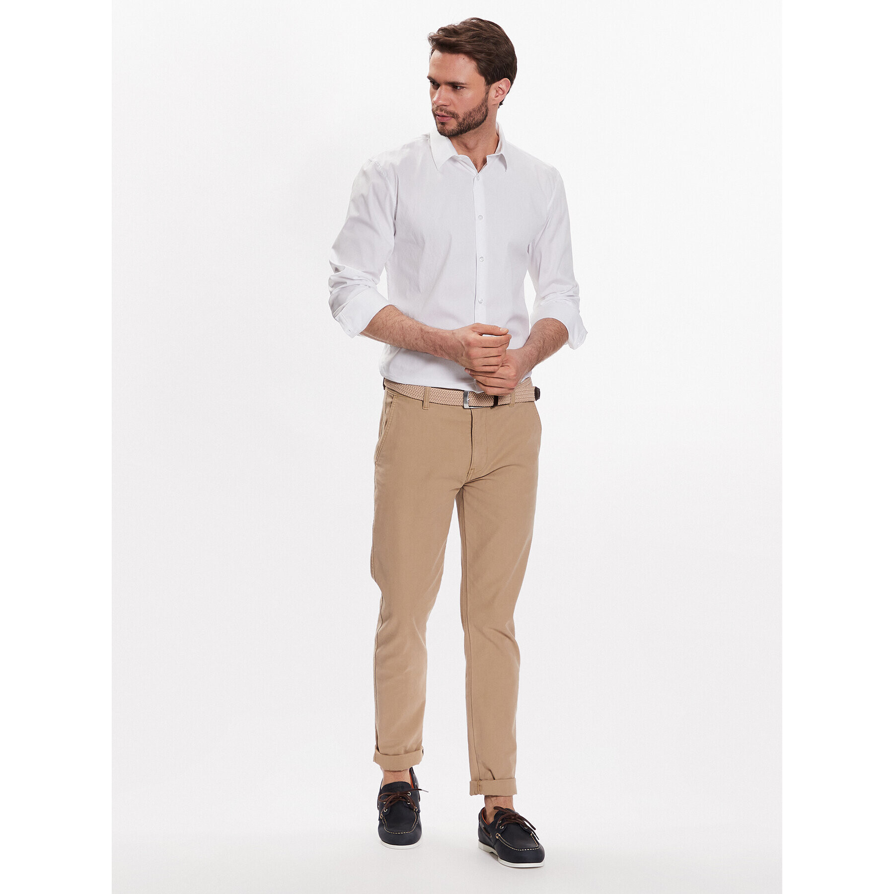 Lindbergh Srajca 30-203172 Bela Slim Fit - Pepit.si