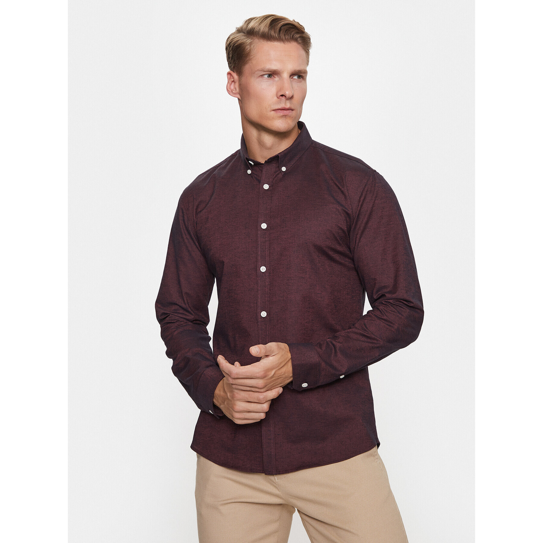 Lindbergh Srajca 30-203174 Rdeča Slim Fit - Pepit.si