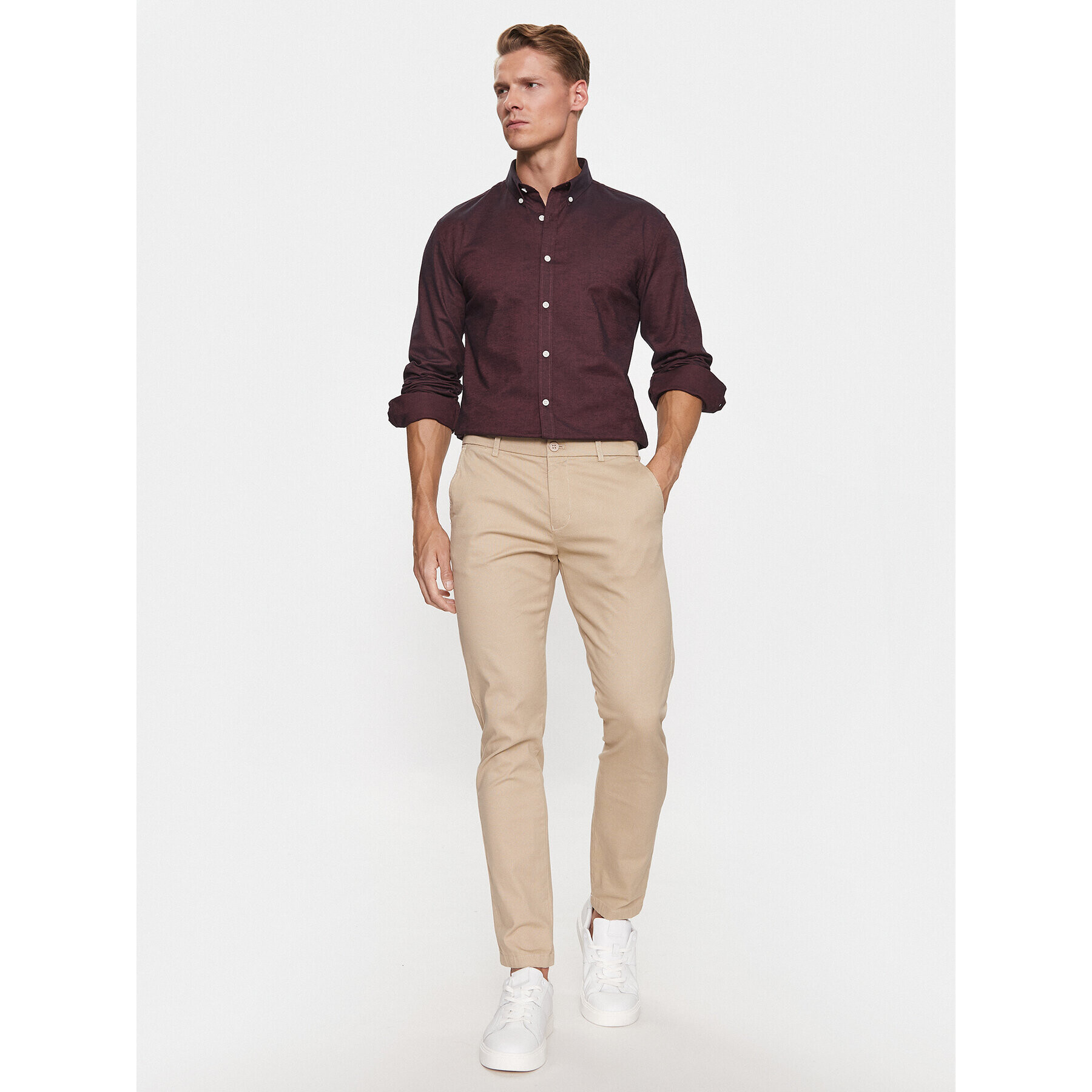 Lindbergh Srajca 30-203174 Rdeča Slim Fit - Pepit.si