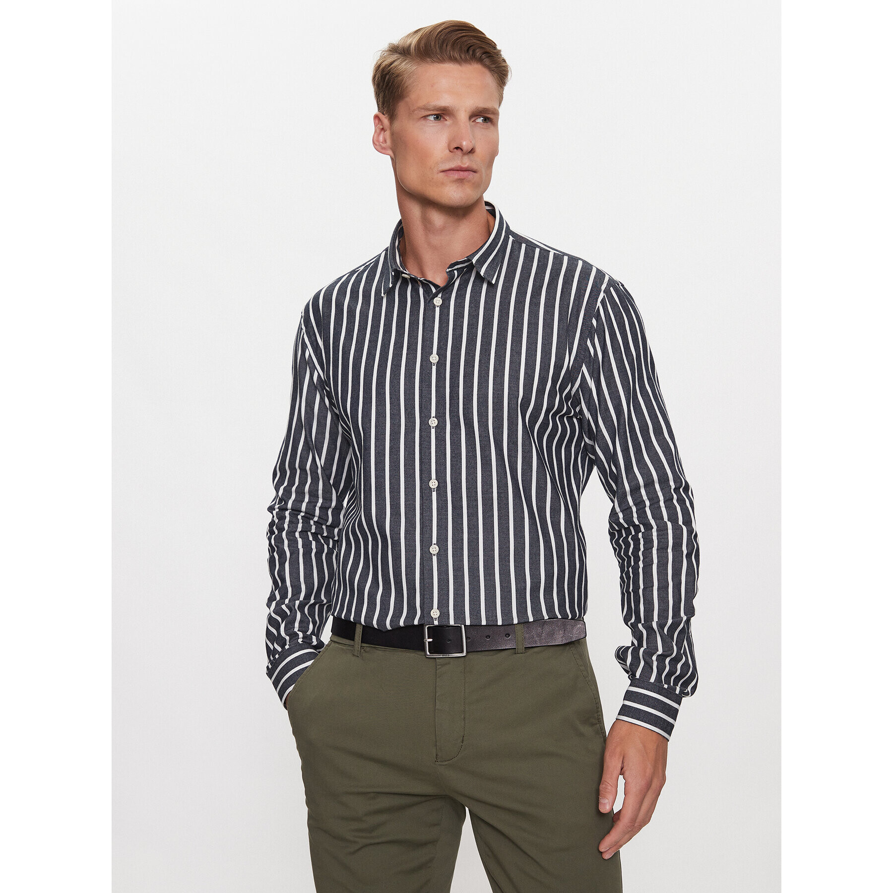 Lindbergh Srajca 30-203484 Mornarsko modra Slim Fit - Pepit.si