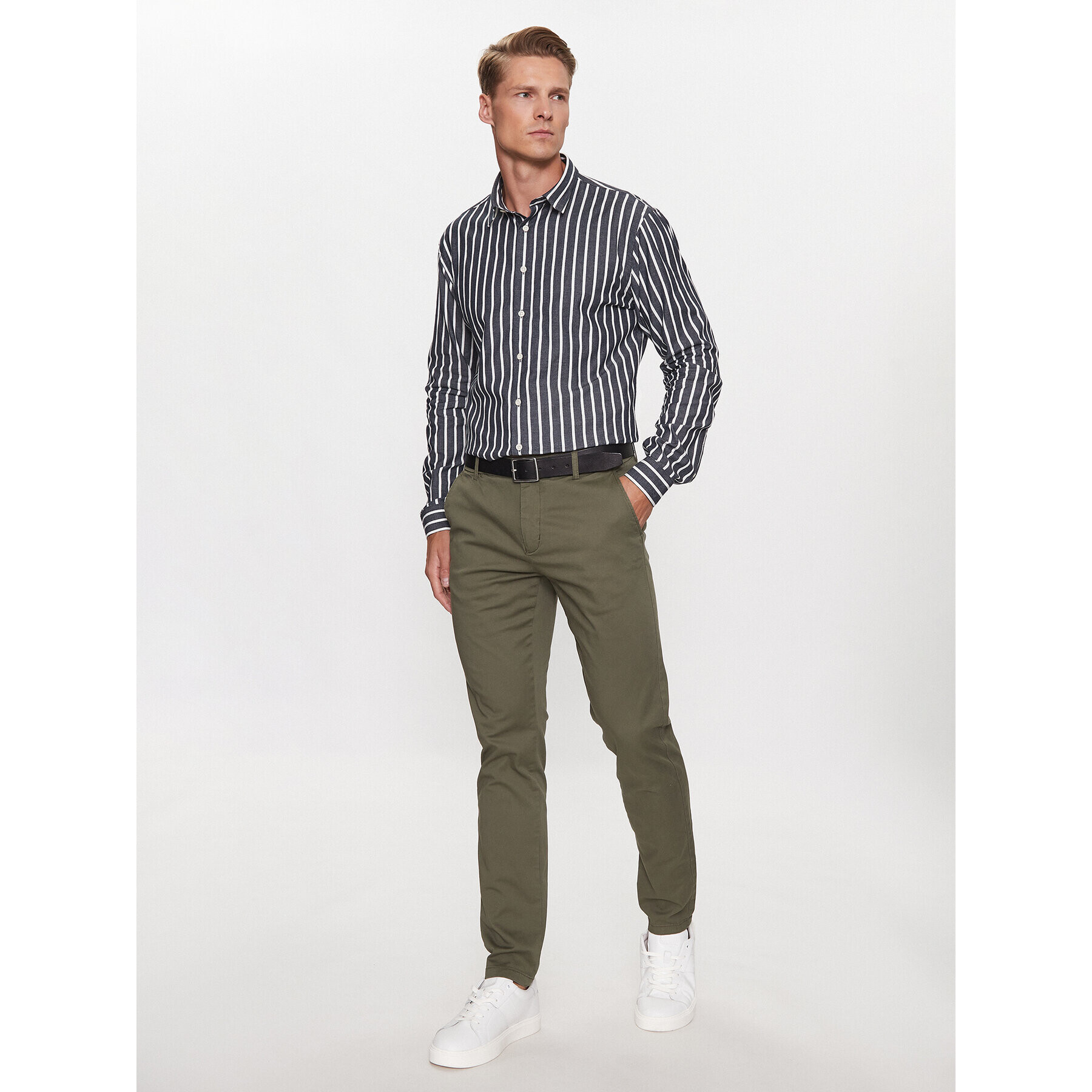 Lindbergh Srajca 30-203484 Mornarsko modra Slim Fit - Pepit.si