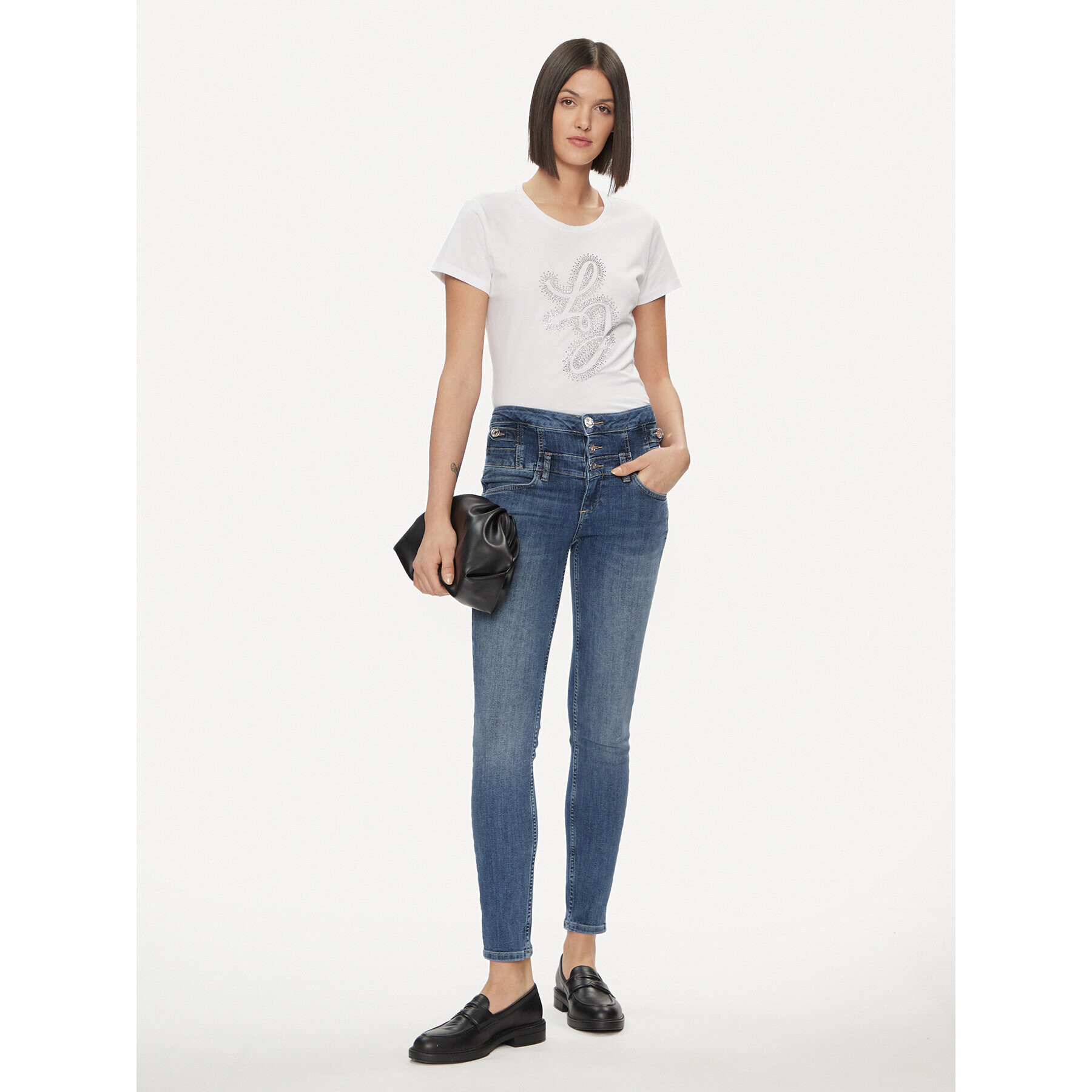 Liu Jo Jeans hlače UA4014 D4391 Modra Slim Fit - Pepit.si