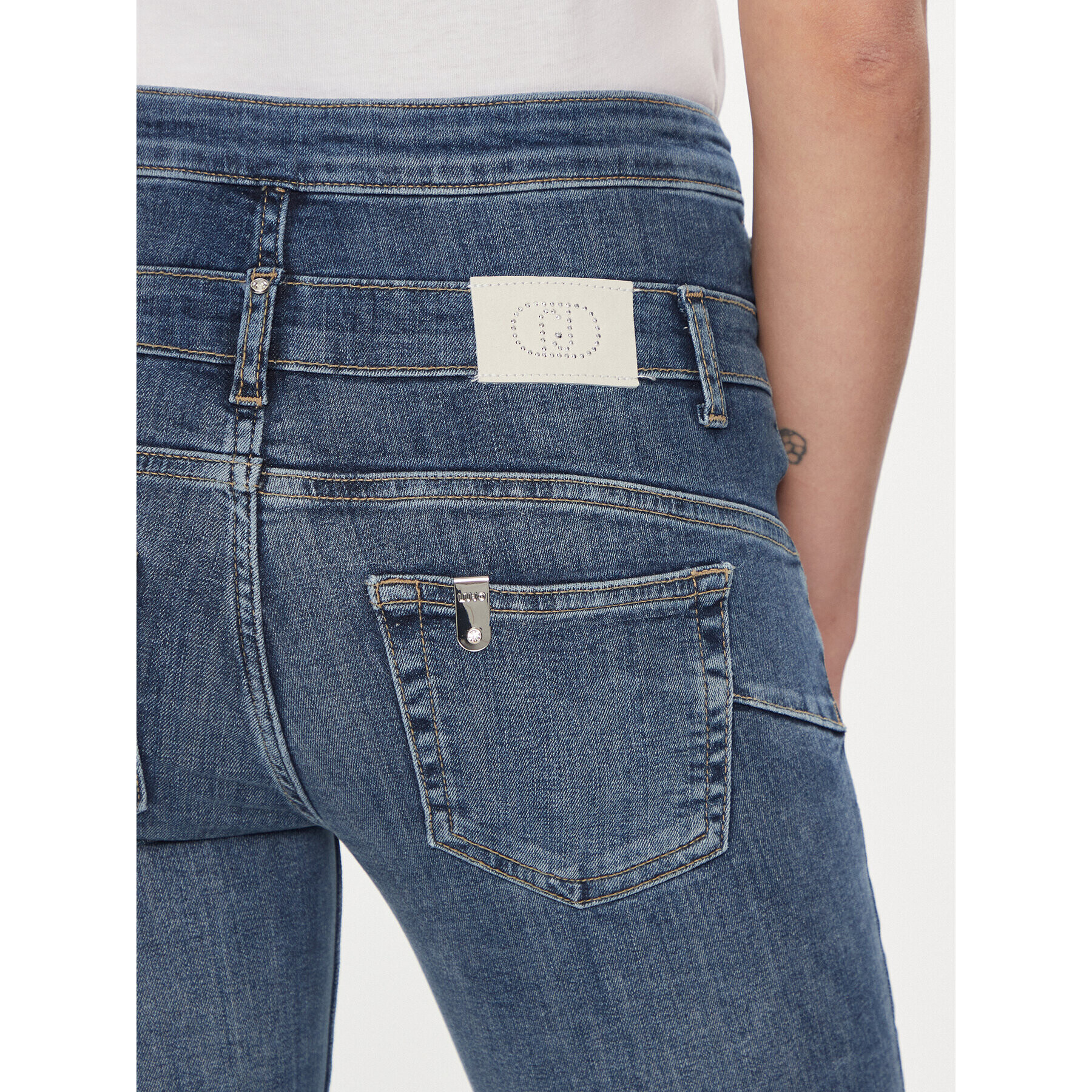 Liu Jo Jeans hlače UA4014 D4391 Modra Slim Fit - Pepit.si