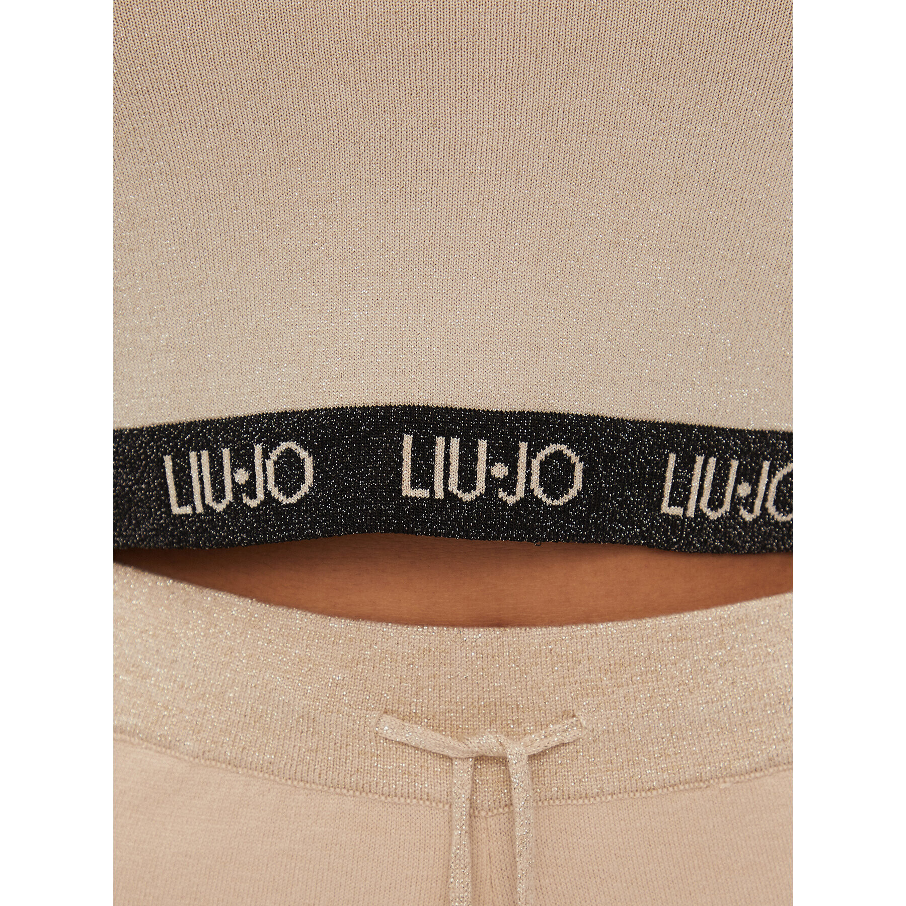 Liu Jo Sport Pulover TA4008 MS014 Zlata Slim Fit - Pepit.si