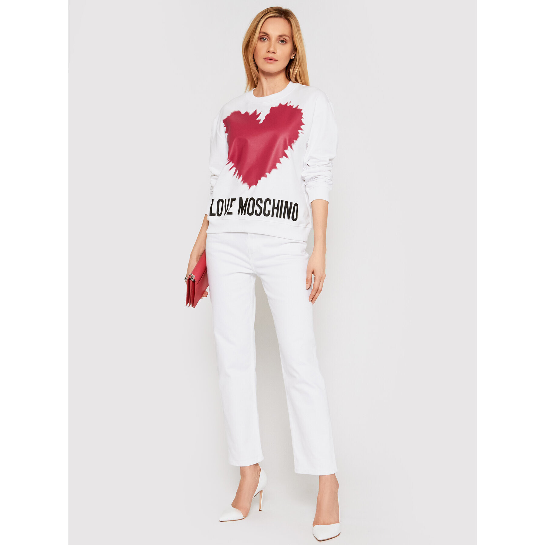 LOVE MOSCHINO Jopa W630643M 4282 Bela Regular Fit - Pepit.si