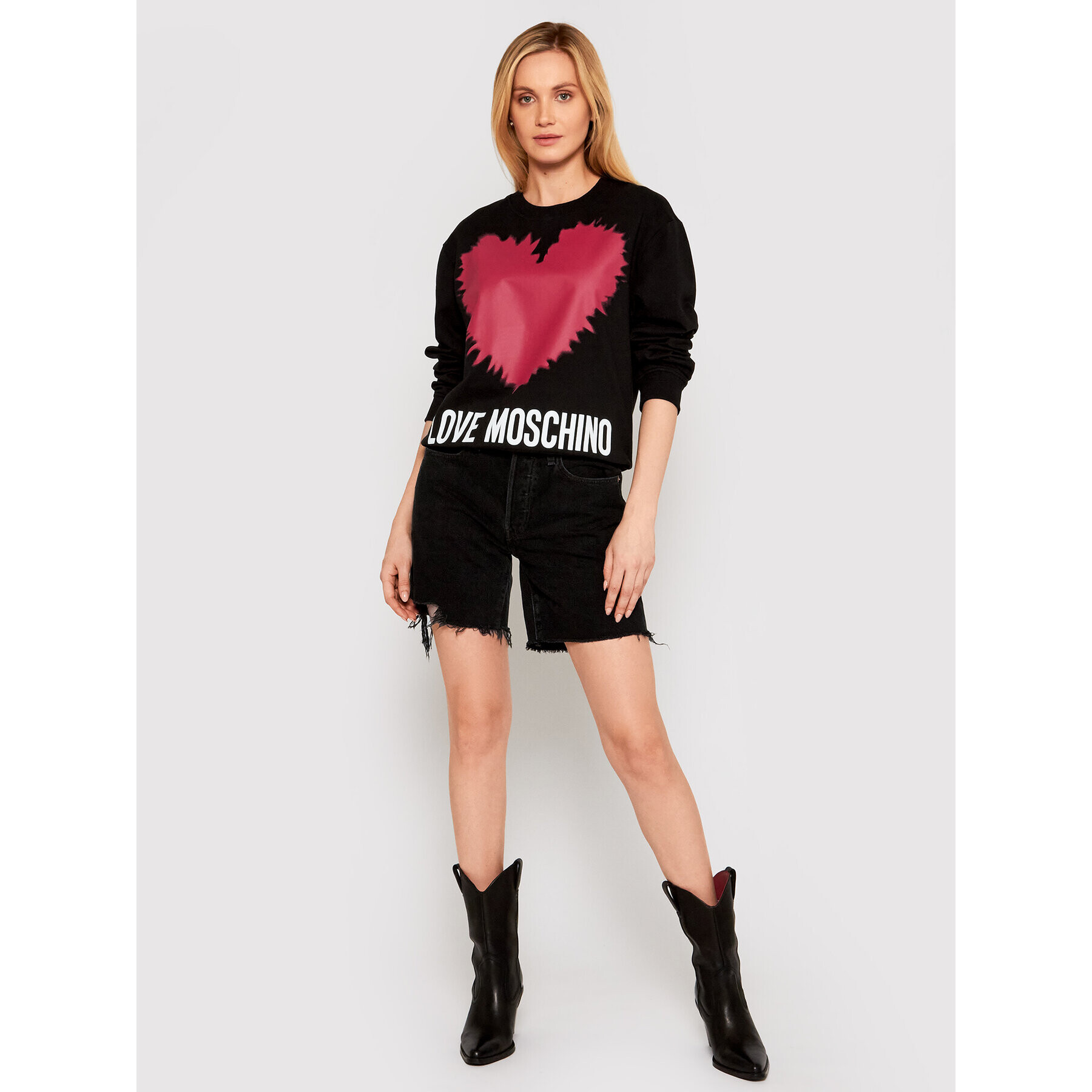 LOVE MOSCHINO Jopa W630643M 4282 Črna Regular Fit - Pepit.si