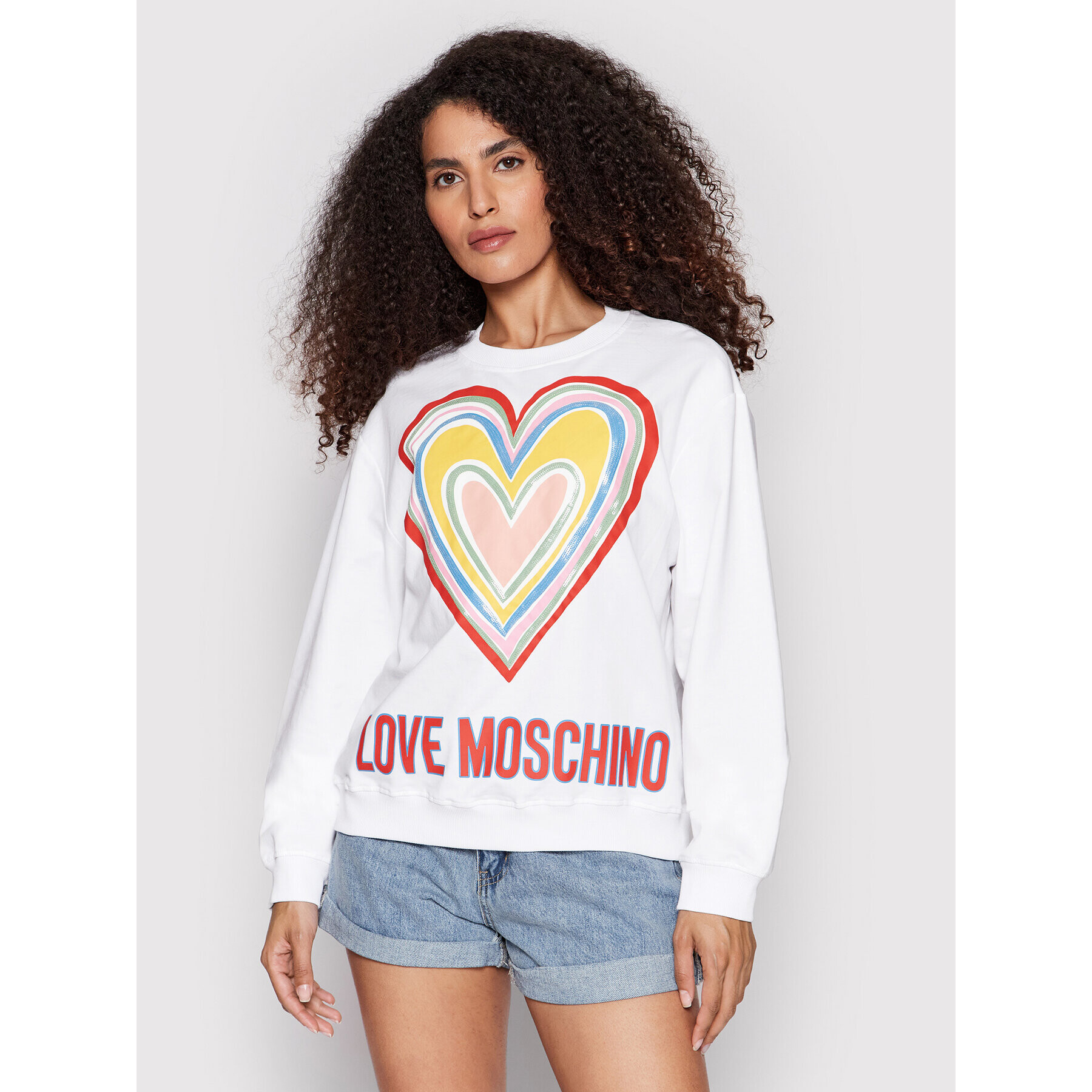 LOVE MOSCHINO Jopa W630651E 2340 Bela Regular Fit - Pepit.si