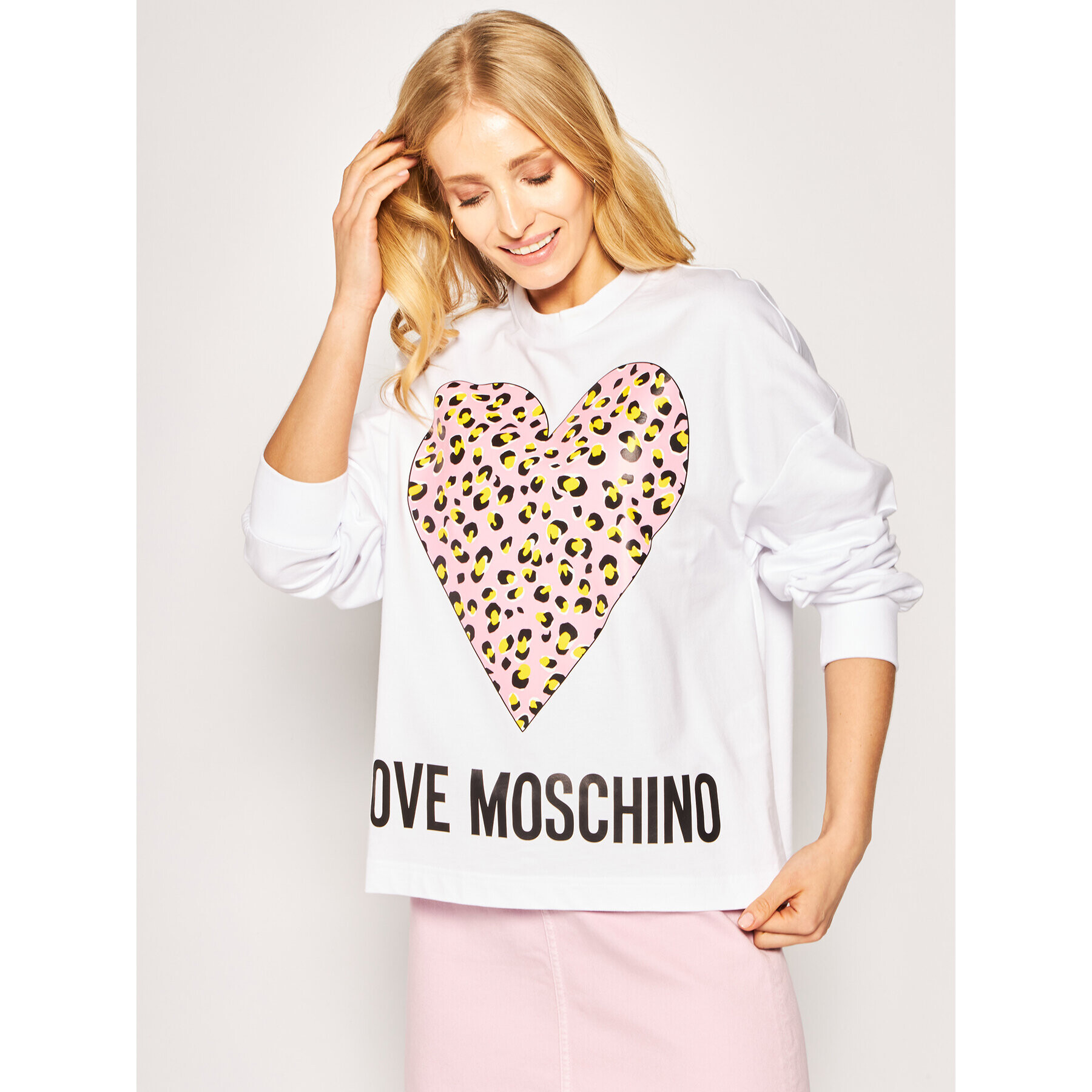 LOVE MOSCHINO Jopa W635505M 4183 Bela Regular Fit - Pepit.si