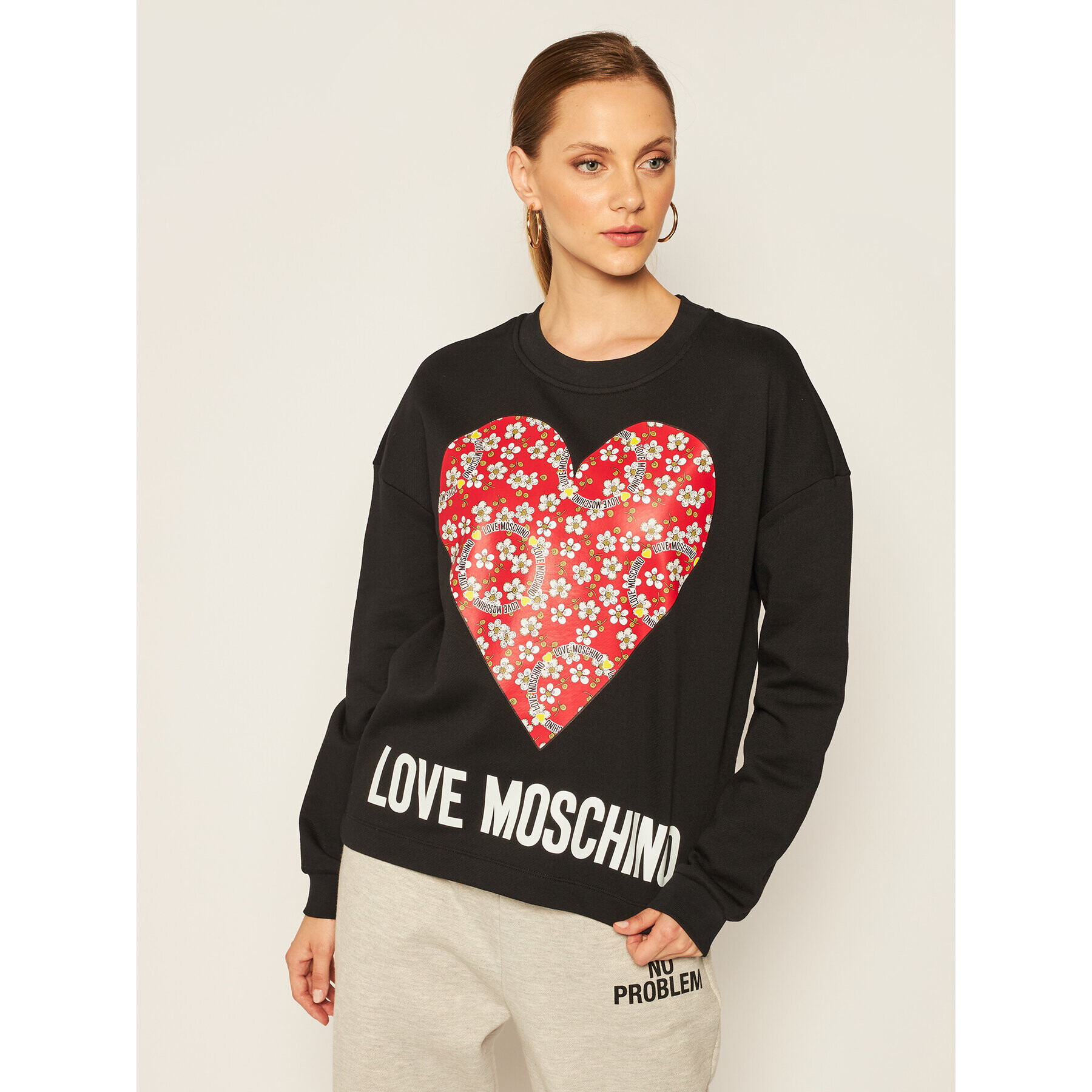 LOVE MOSCHINO Jopa W640401M 4055 Črna Regular Fit - Pepit.si