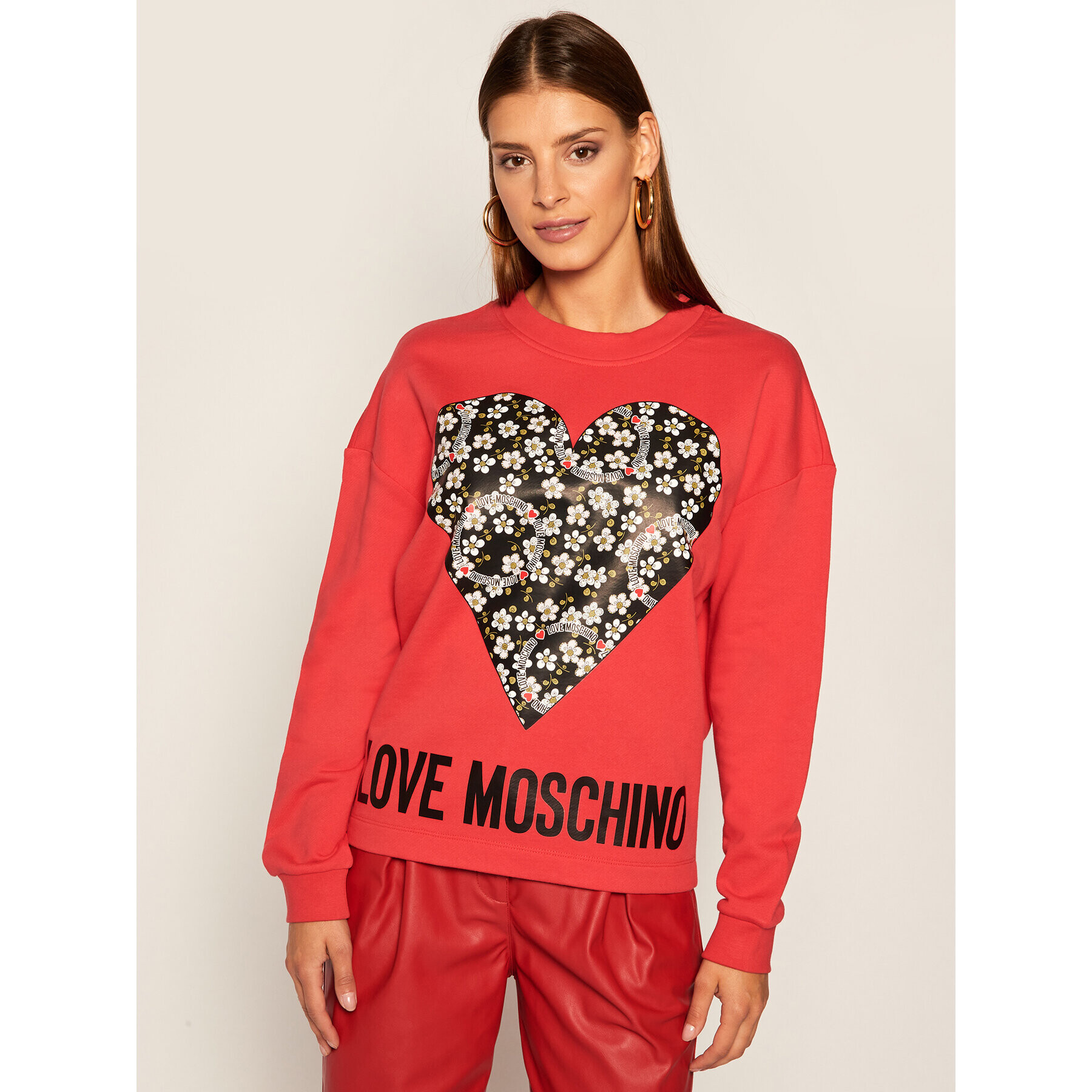 LOVE MOSCHINO Jopa W640401M 4055 Rdeča Regular Fit - Pepit.si