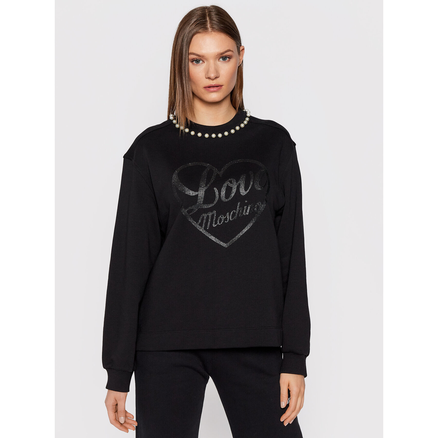 LOVE MOSCHINO Jopa W644801M 4055 Črna Regular Fit - Pepit.si