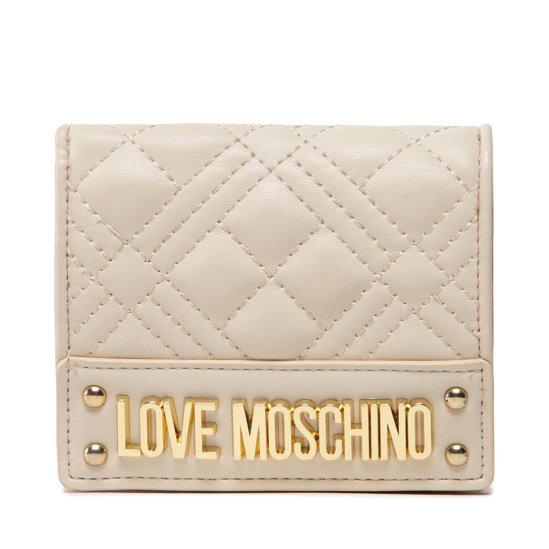 LOVE MOSCHINO Majhna ženska denarnica JC5601PP0FLA0110 Bež - Pepit.si