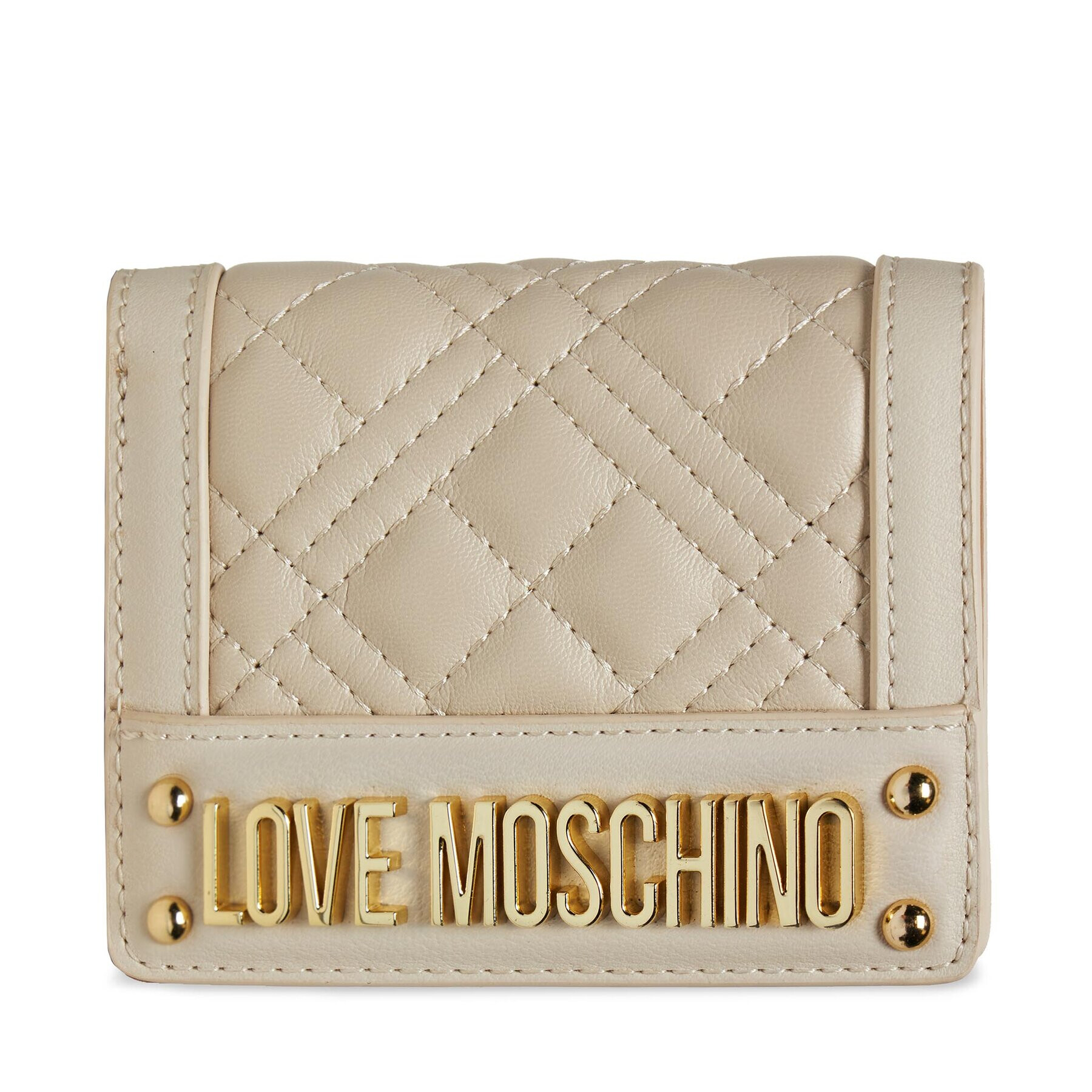 LOVE MOSCHINO Majhna ženska denarnica JC5601PP1HLA0110 Écru - Pepit.si