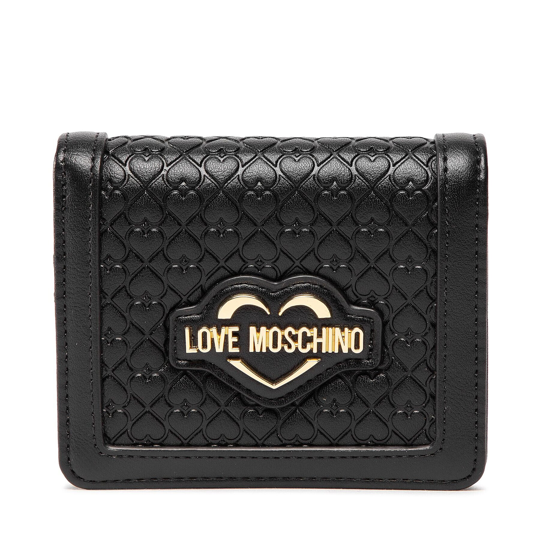 LOVE MOSCHINO Majhna ženska denarnica JC5695PP0FKF0000 Črna - Pepit.si