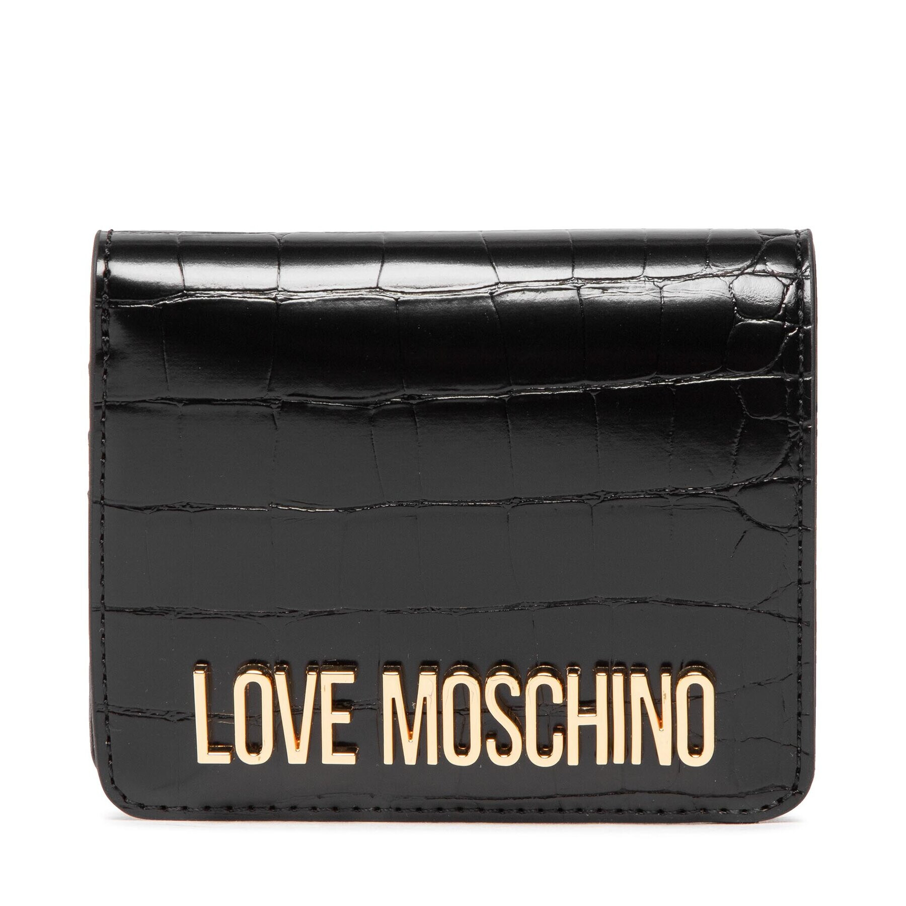 LOVE MOSCHINO Majhna ženska denarnica JC5710PP0FKS0000 Črna - Pepit.si