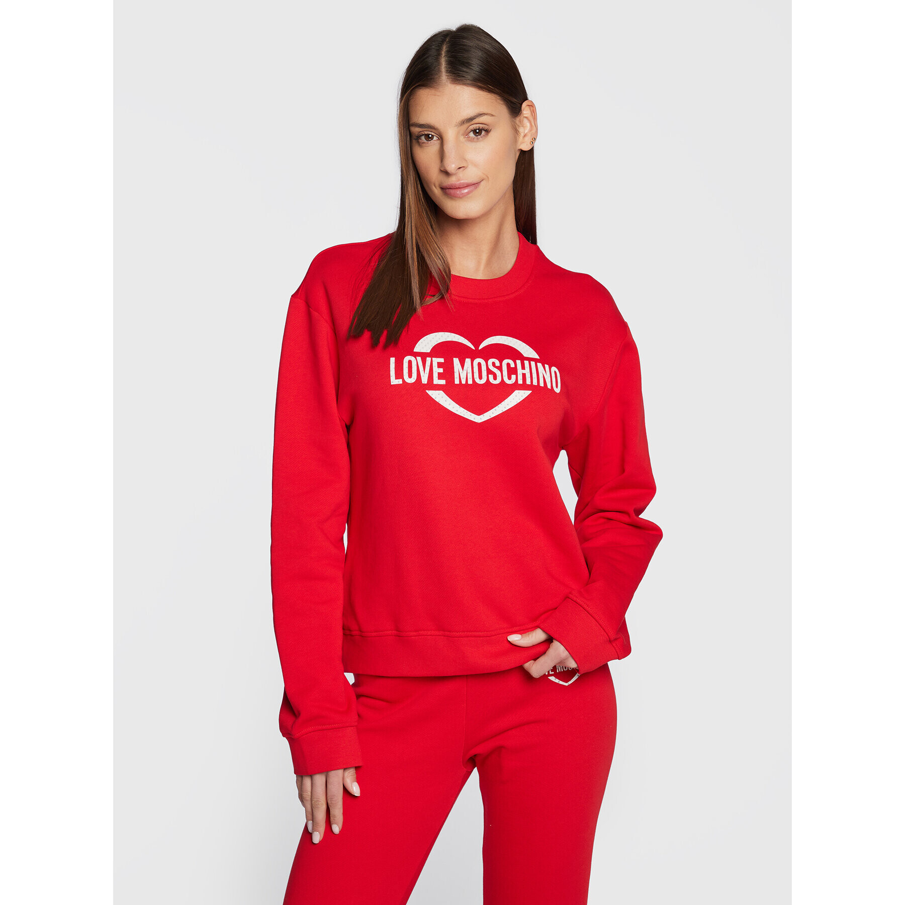 LOVE MOSCHINO Trenirka W002601M 4055 Rdeča Regular Fit - Pepit.si