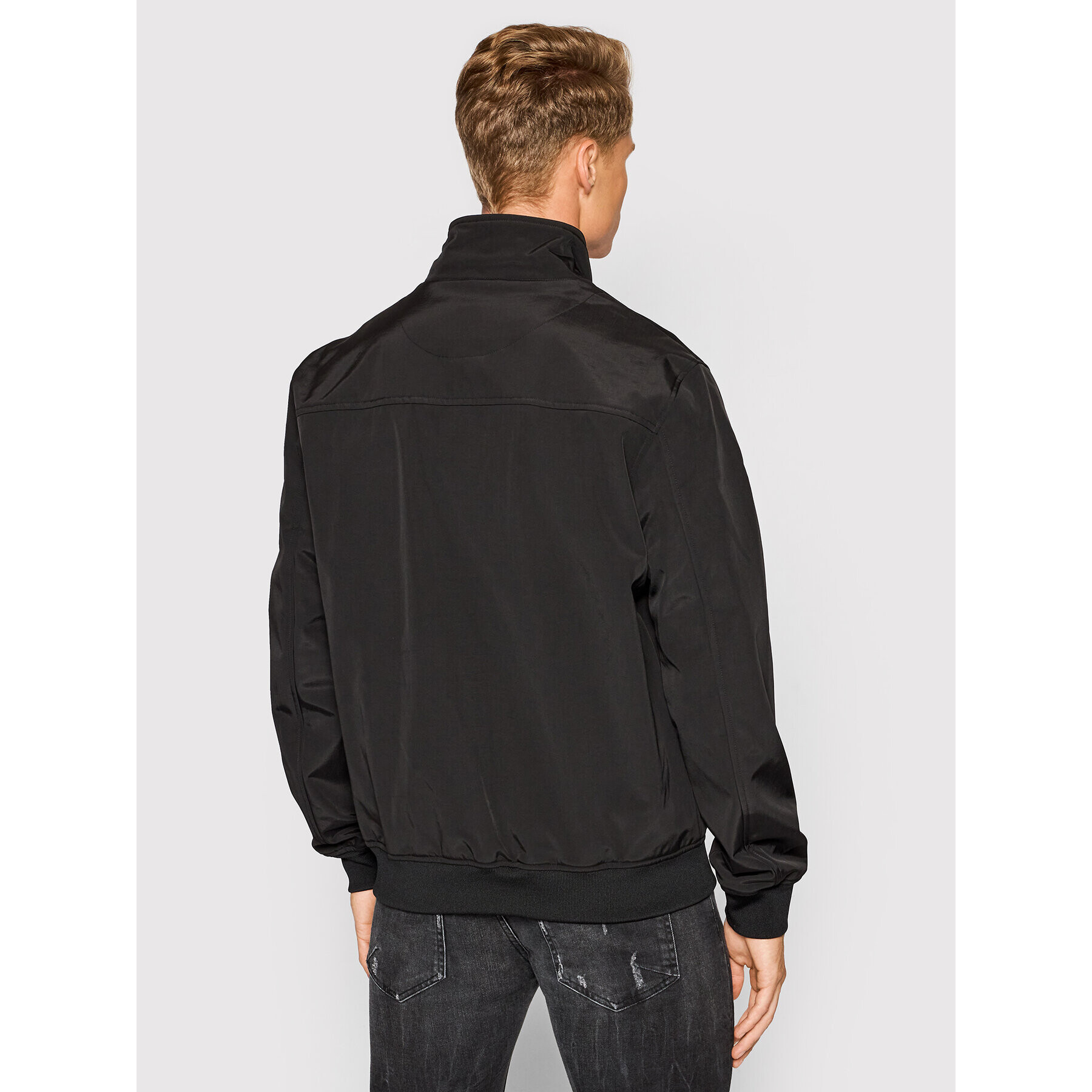 Lyle & Scott Bomber jakna Fleece Lined Funnel Neck JK1516V Črna Regular Fit - Pepit.si