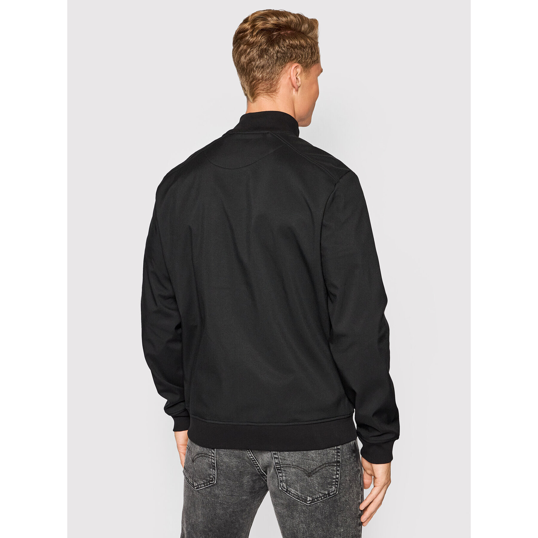 Lyle & Scott Bomber jakna Zip Trough Funnel Neck ML604VTR Črna Regular Fit - Pepit.si