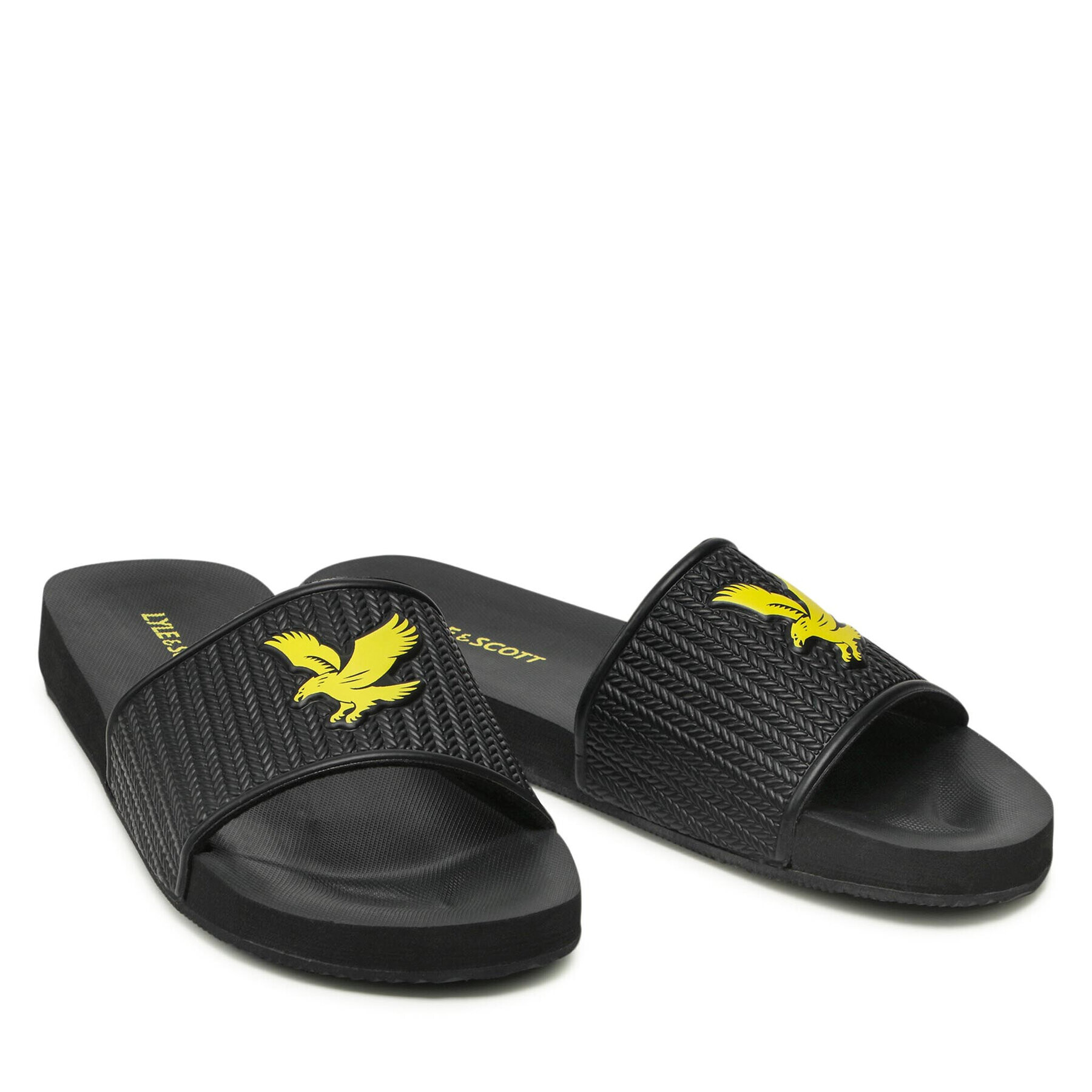 Lyle & Scott Natikači Easy Slide FW1407 Črna - Pepit.si