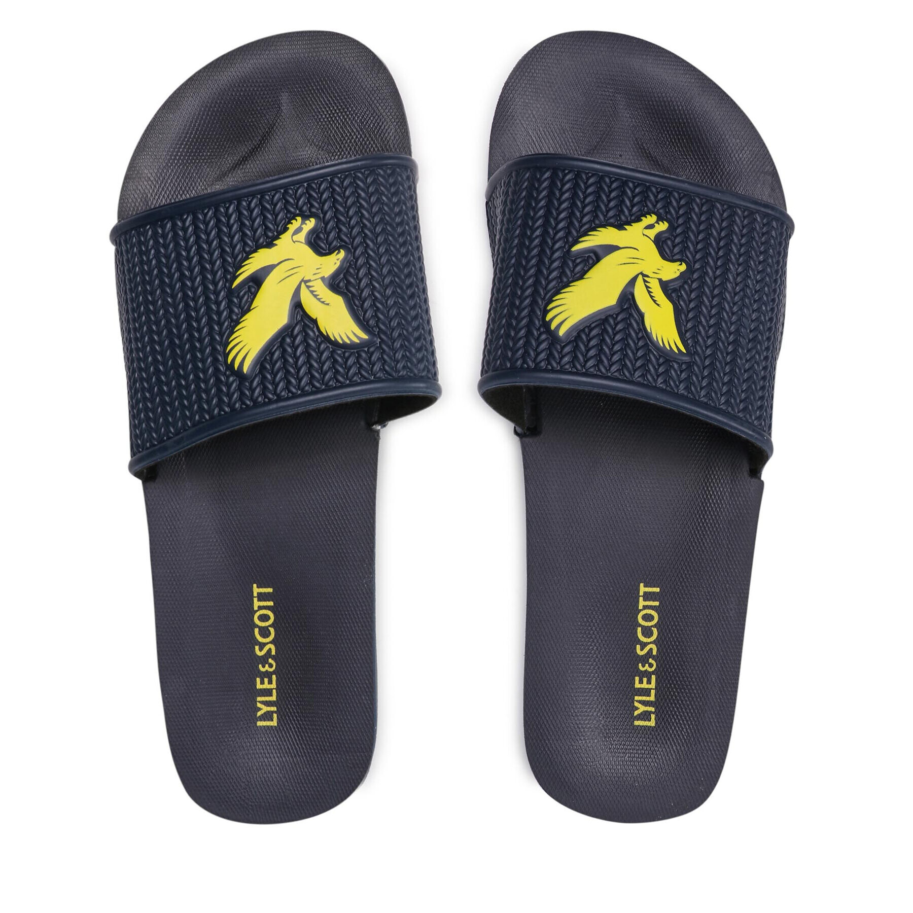 Lyle & Scott Natikači Easy Slide FW1407 Mornarsko modra - Pepit.si