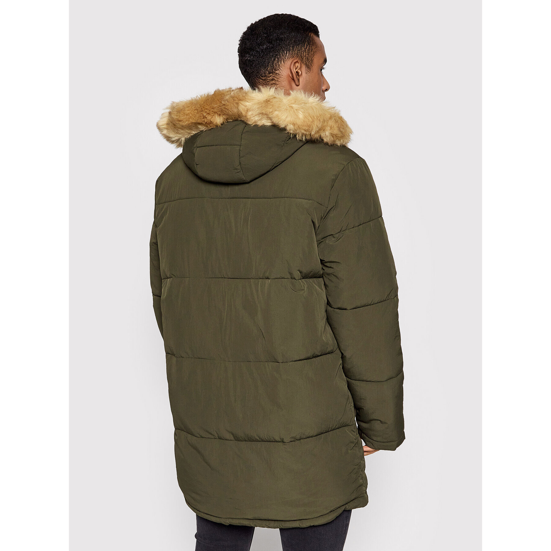 Lyle & Scott Parka Heavyweight Longline JK1320V Zelena Regular Fit - Pepit.si