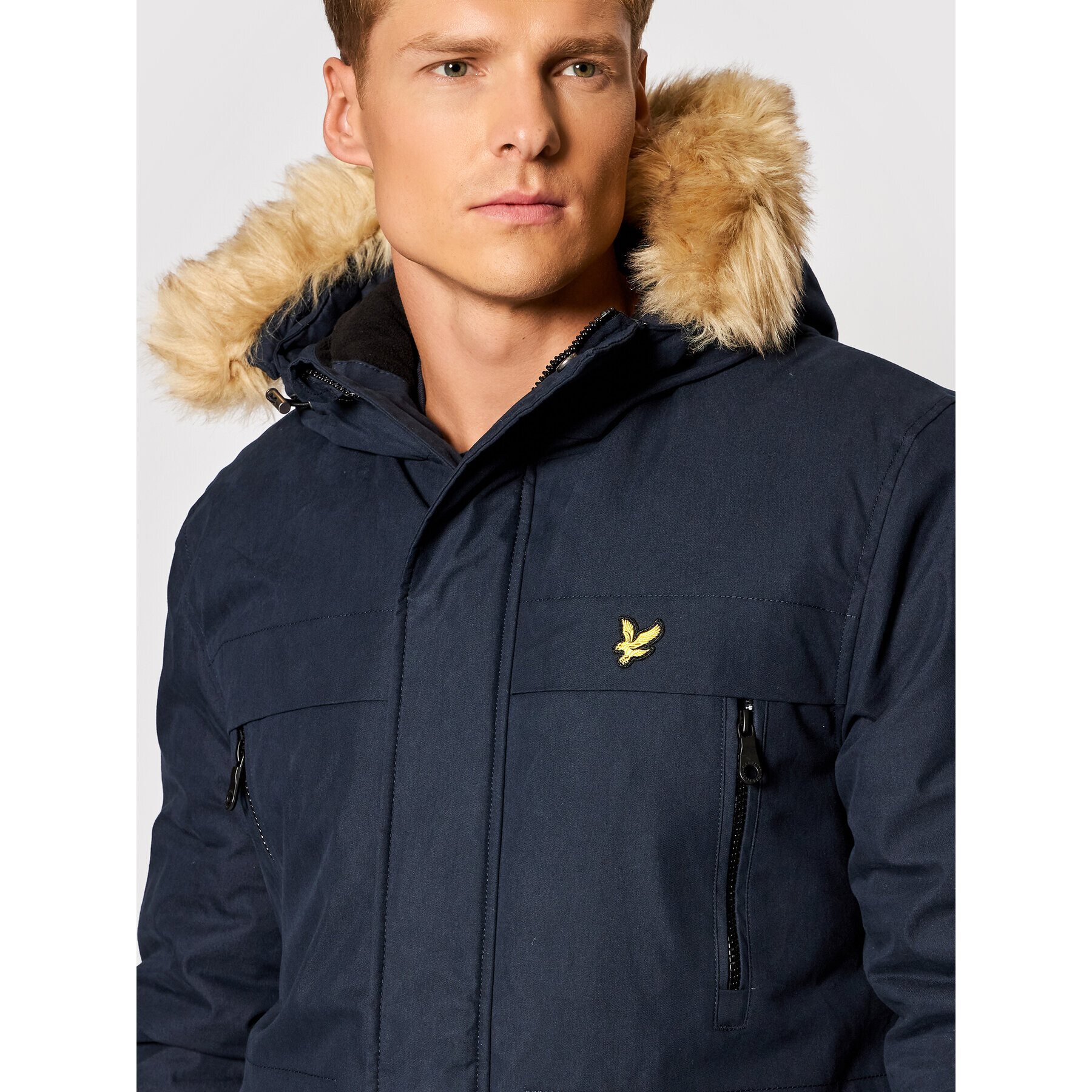 Lyle & Scott Parka JK1536V Mornarsko modra Regular Fit - Pepit.si