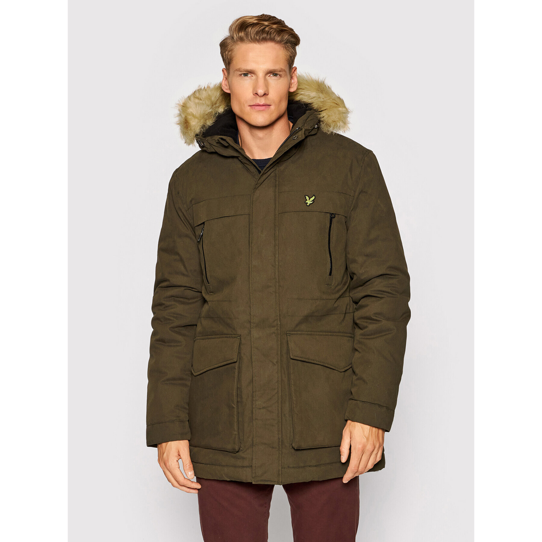 Lyle & Scott Parka JK1536V Zelena Regular Fit - Pepit.si