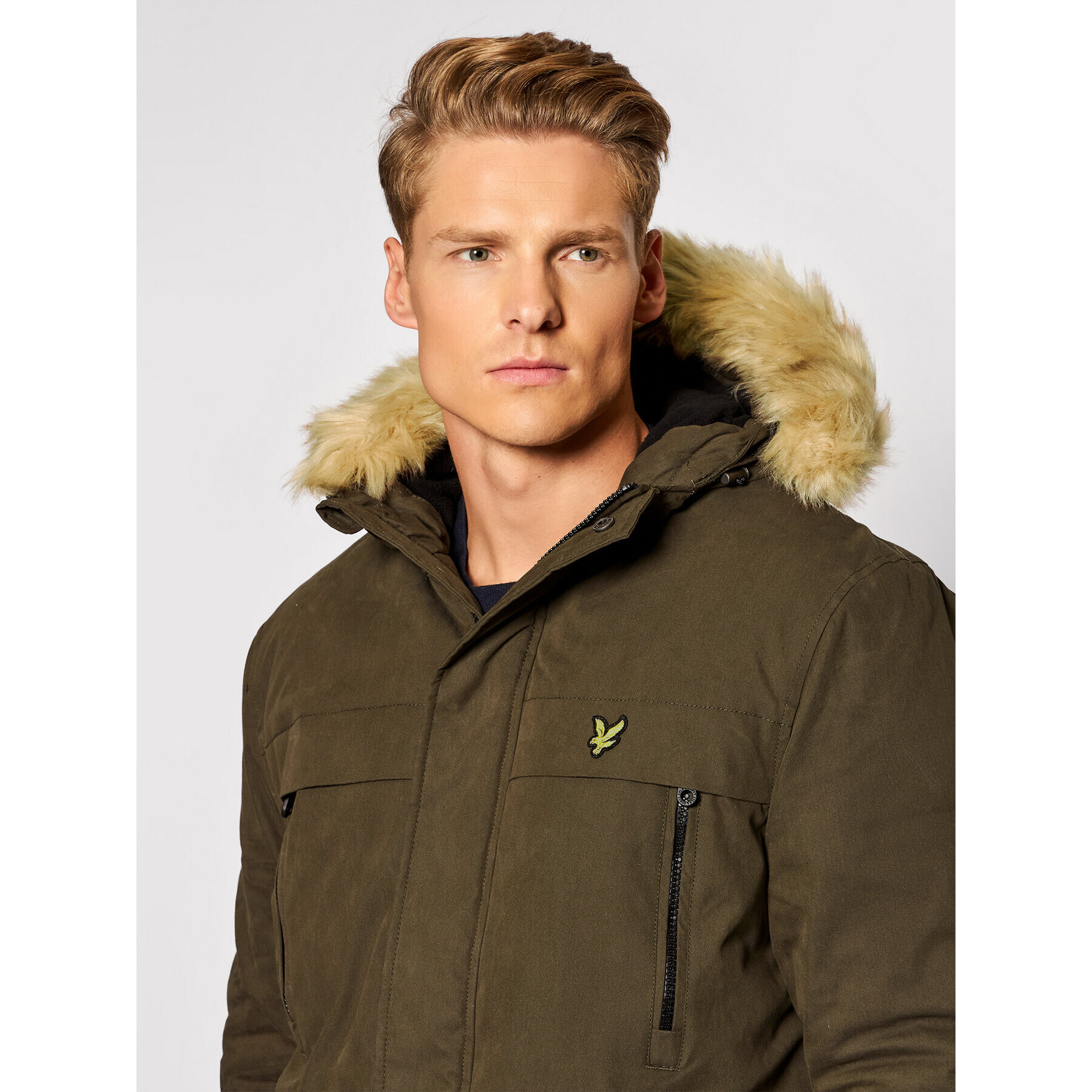 Lyle & Scott Parka JK1536V Zelena Regular Fit - Pepit.si