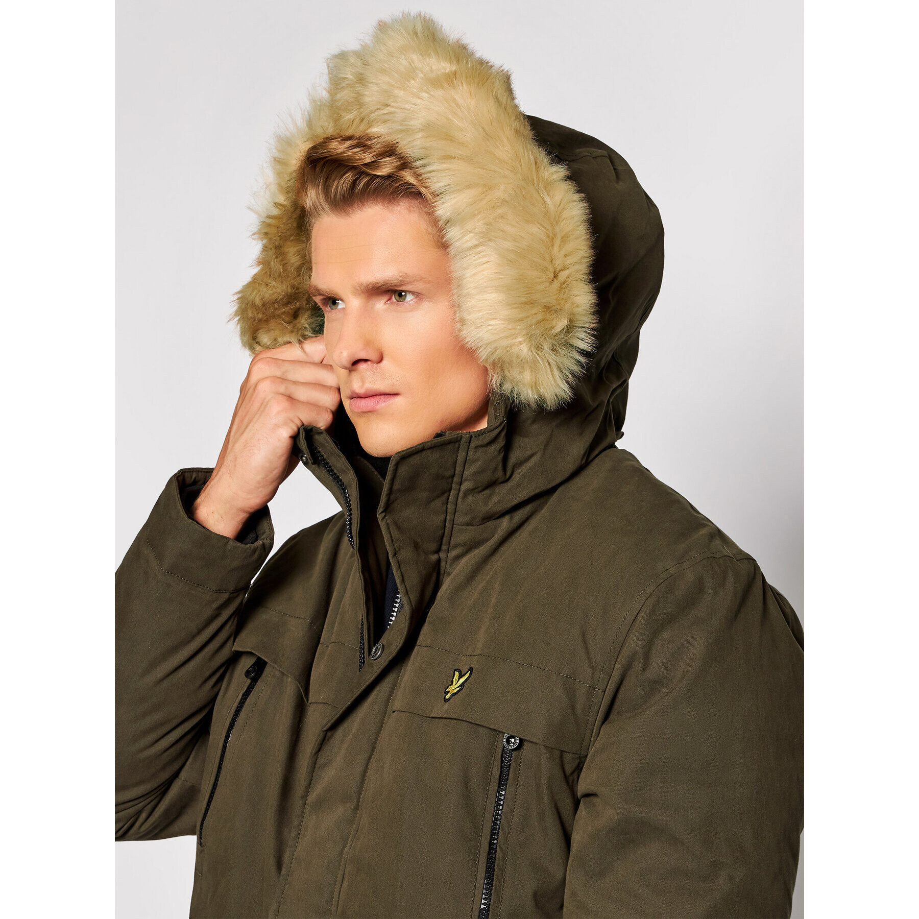 Lyle & Scott Parka JK1536V Zelena Regular Fit - Pepit.si