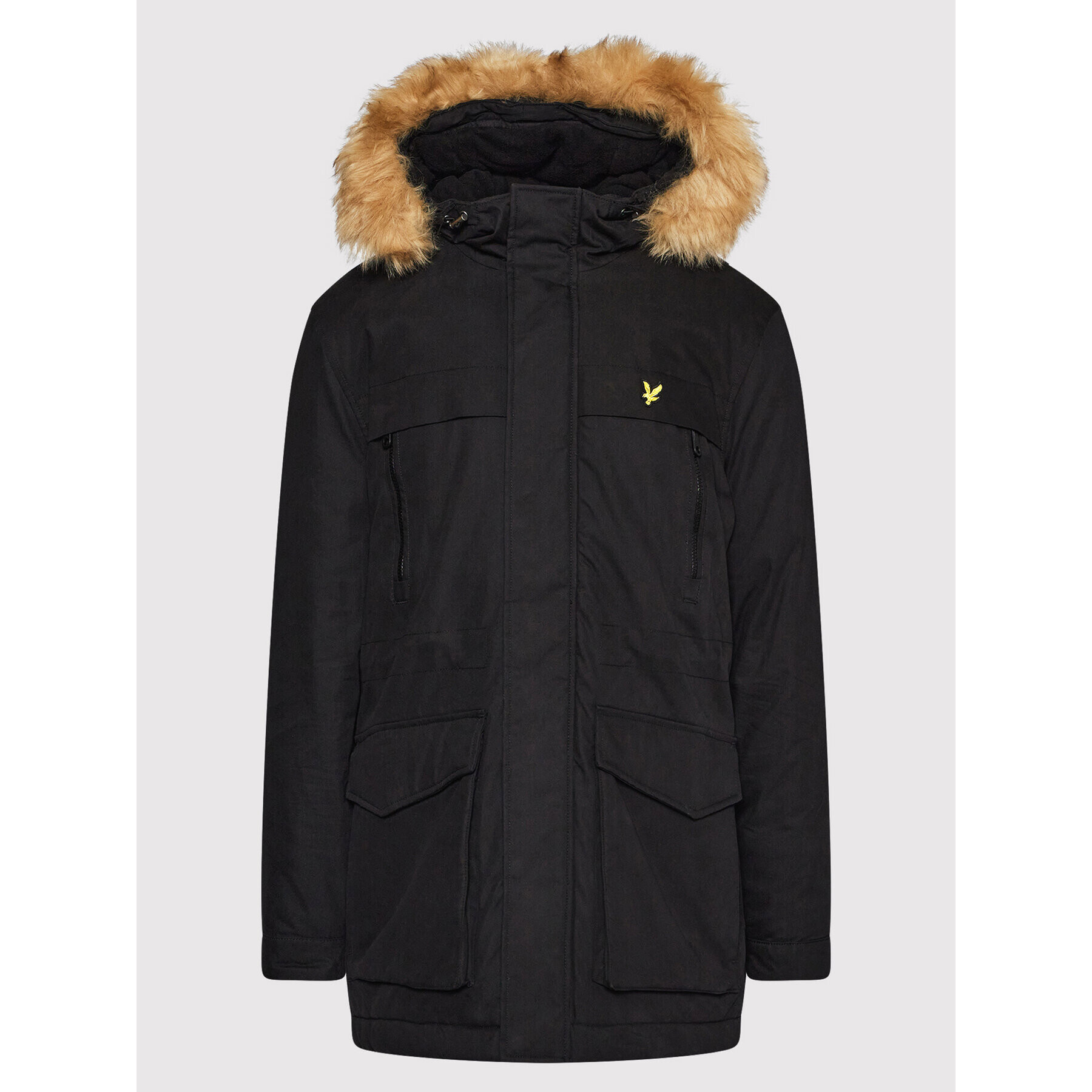 Lyle & Scott Parka Winter Weight Micro Fleece JK1536V Črna Regular Fit - Pepit.si