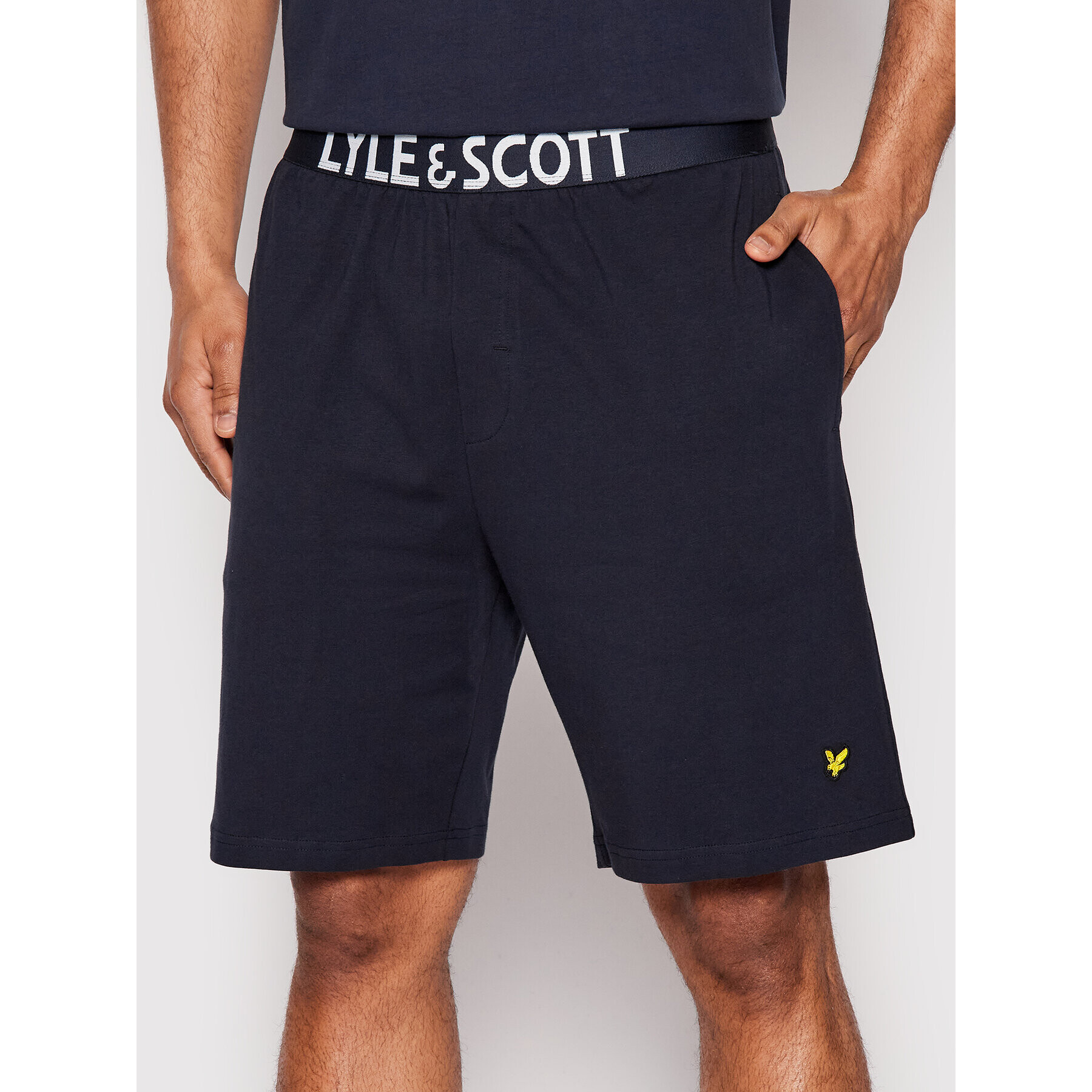 Lyle & Scott Pižama Anton LSLSET971 Mornarsko modra Regular Fit - Pepit.si