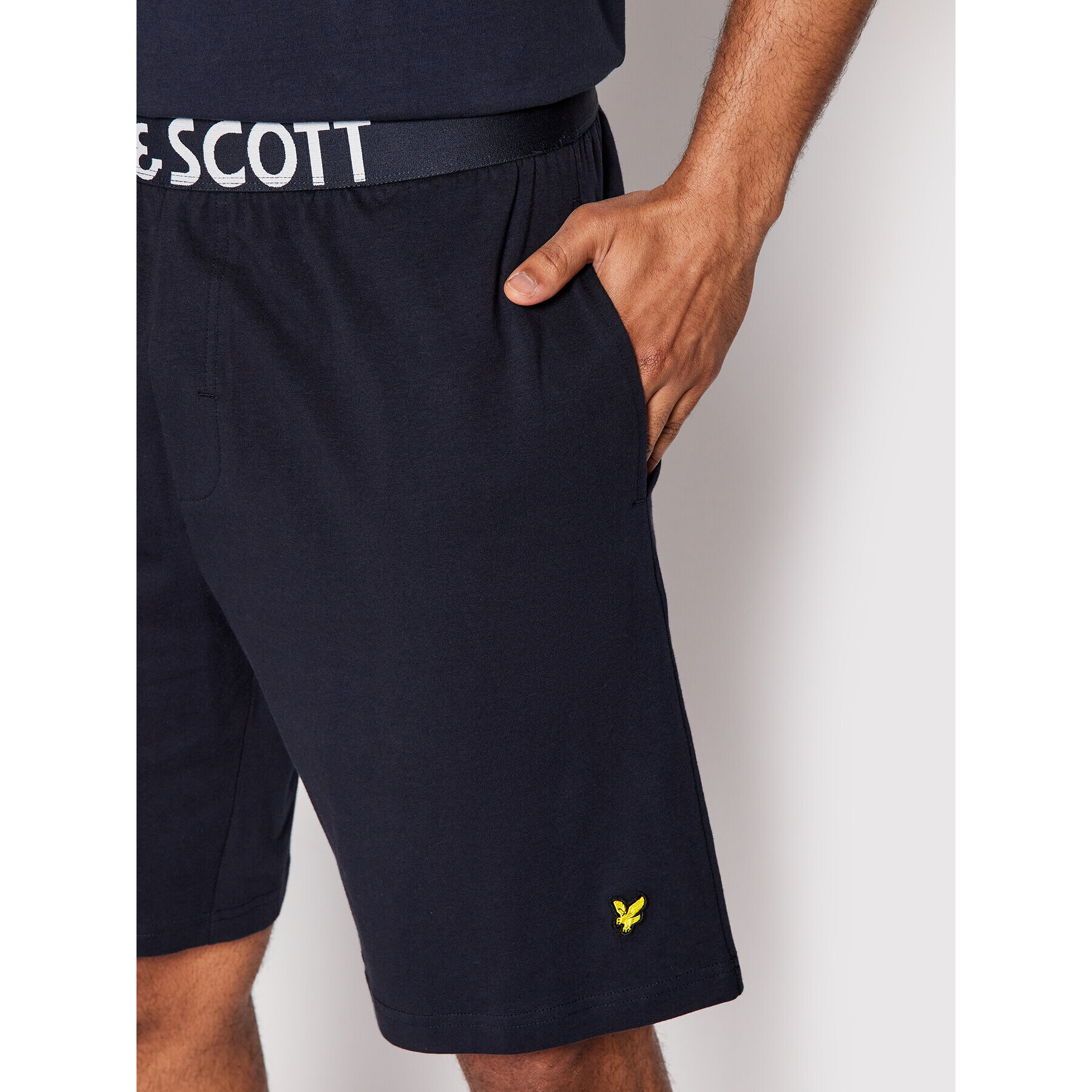 Lyle & Scott Pižama Anton LSLSET971 Mornarsko modra Regular Fit - Pepit.si