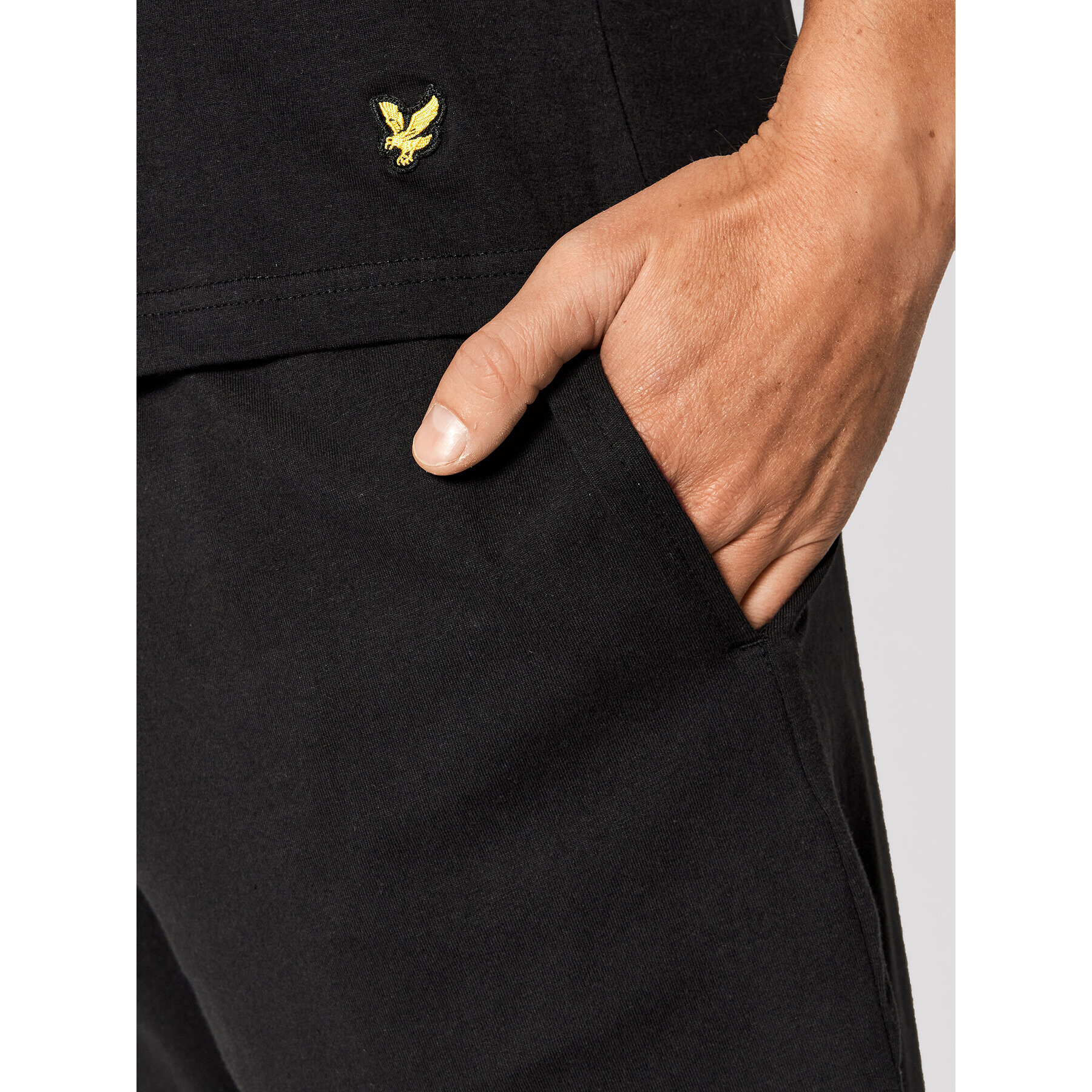 Lyle & Scott Pižama Charlie LSLSET900 Črna Regular Fit - Pepit.si