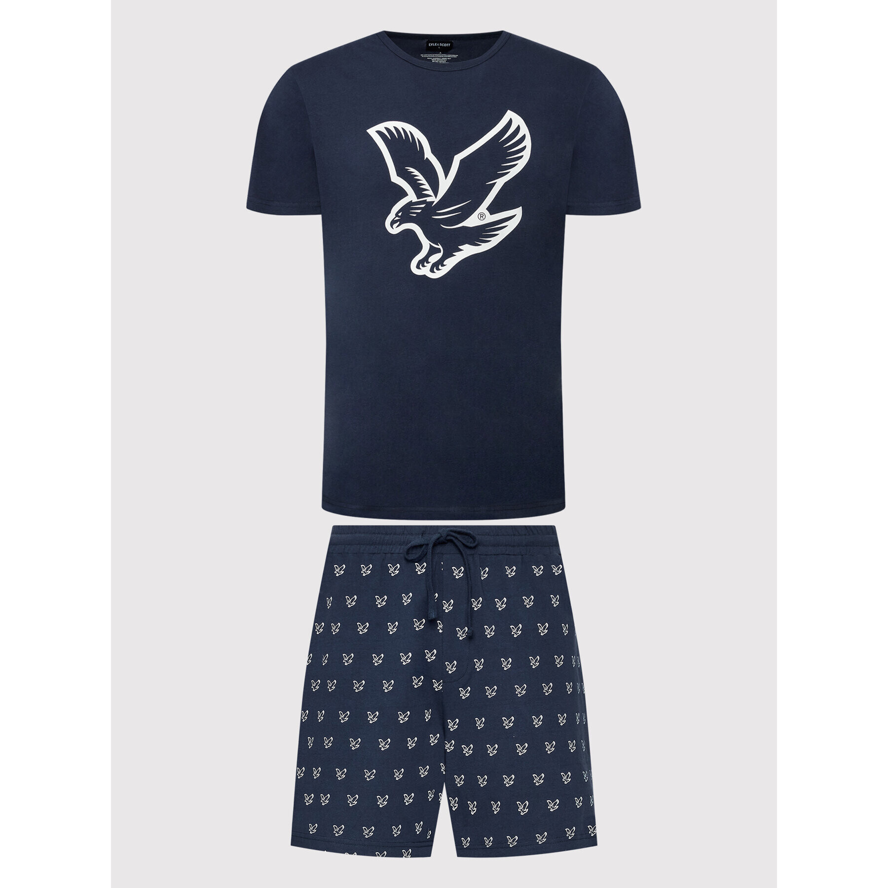 Lyle & Scott Pižama Griffin LSLSET974 Mornarsko modra Regular Fit - Pepit.si