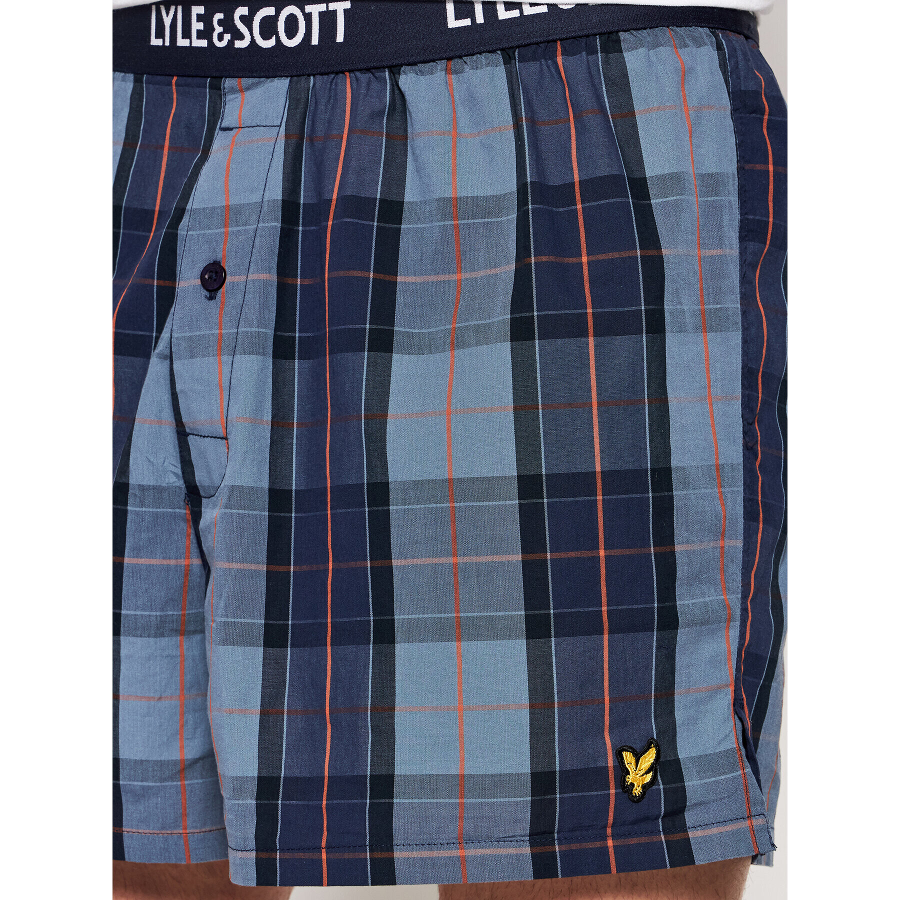 Lyle & Scott Pižama Justin LSLSET940 Pisana - Pepit.si