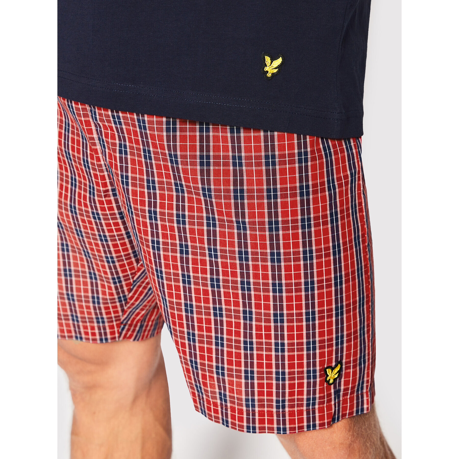 Lyle & Scott Pižama Kyle LSLSET903 Pisana Regular Fit - Pepit.si