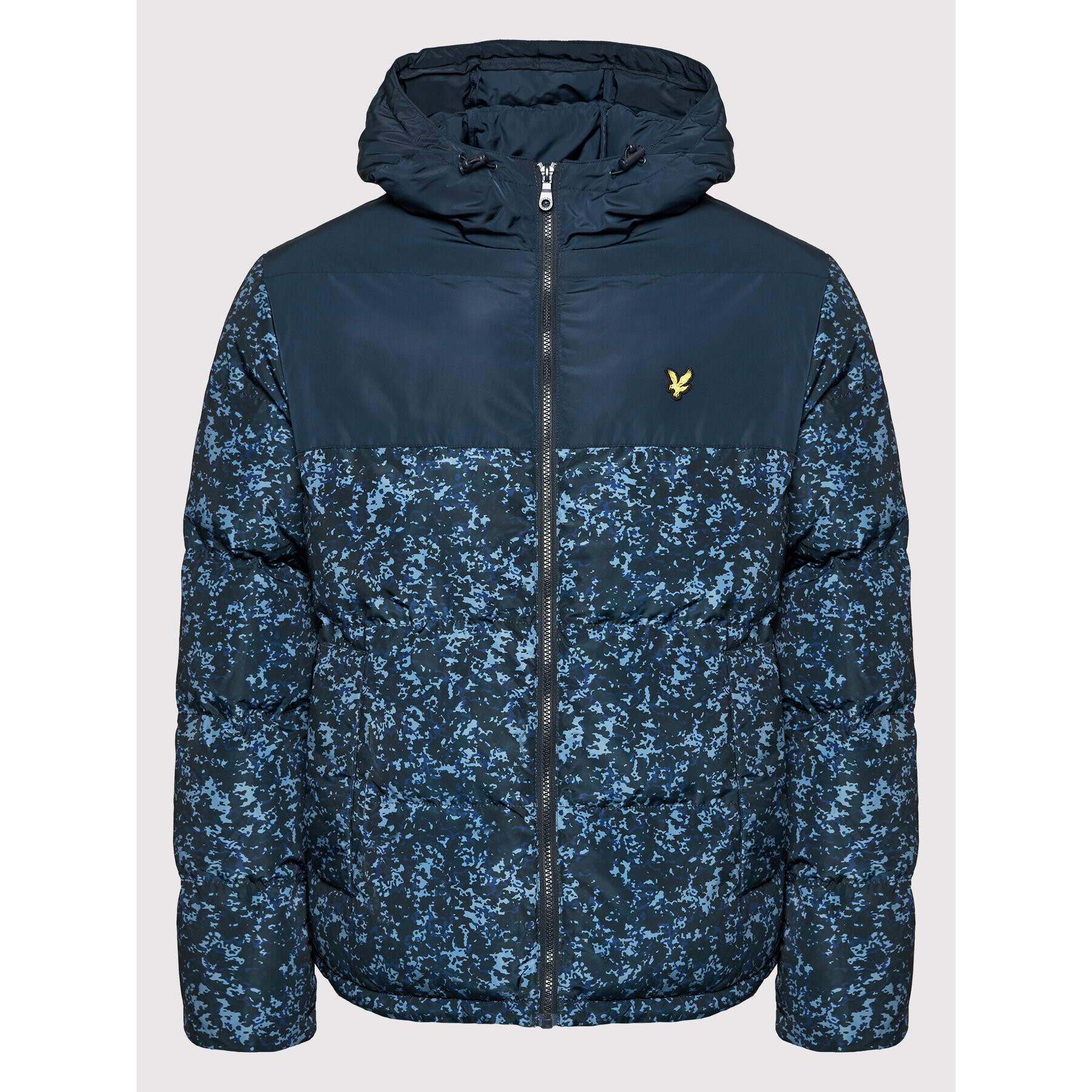 Lyle & Scott Puhovka Earth Print JK1514V Mornarsko modra Regular Fit - Pepit.si