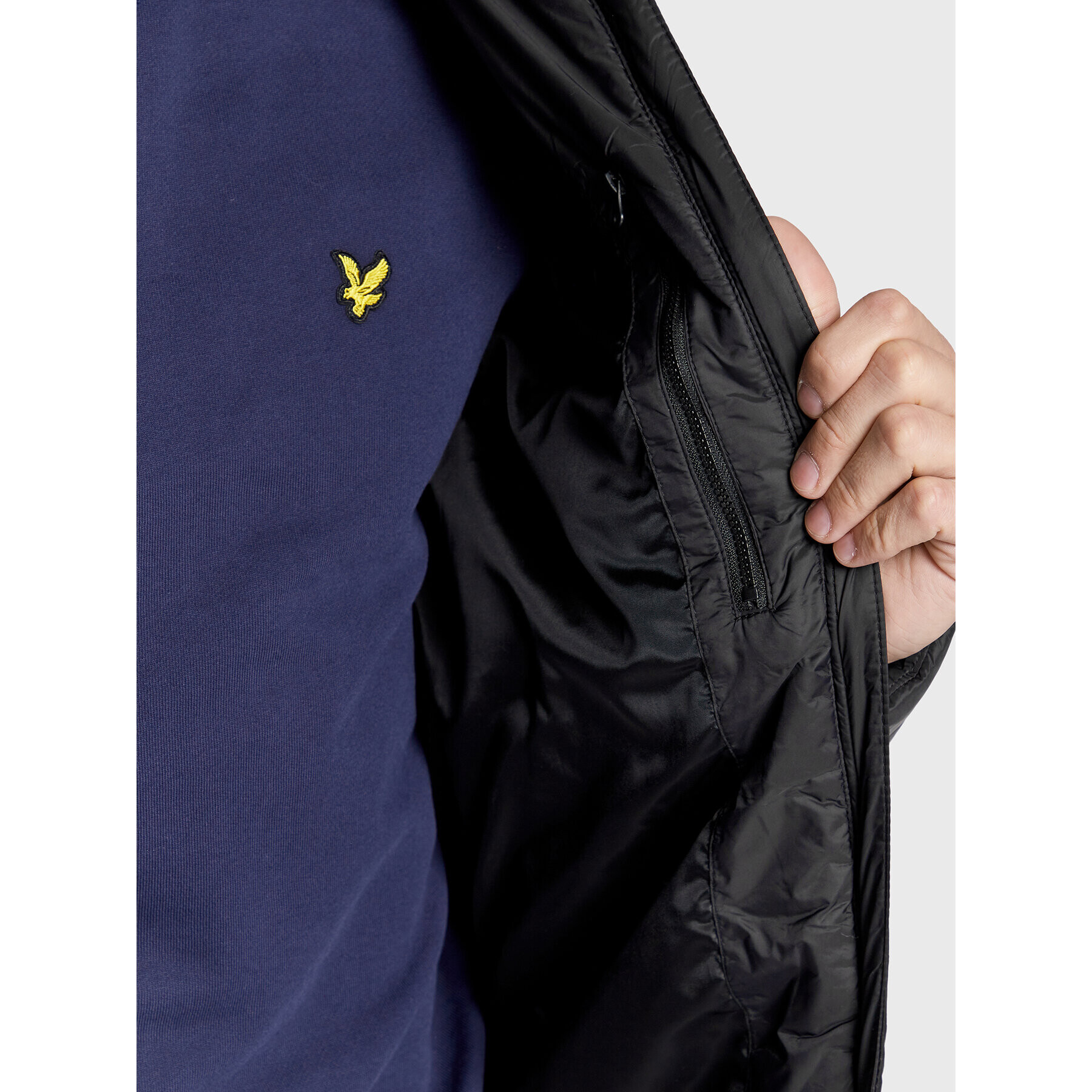 Lyle & Scott Puhovka JK1377SP Črna Regular Fit - Pepit.si