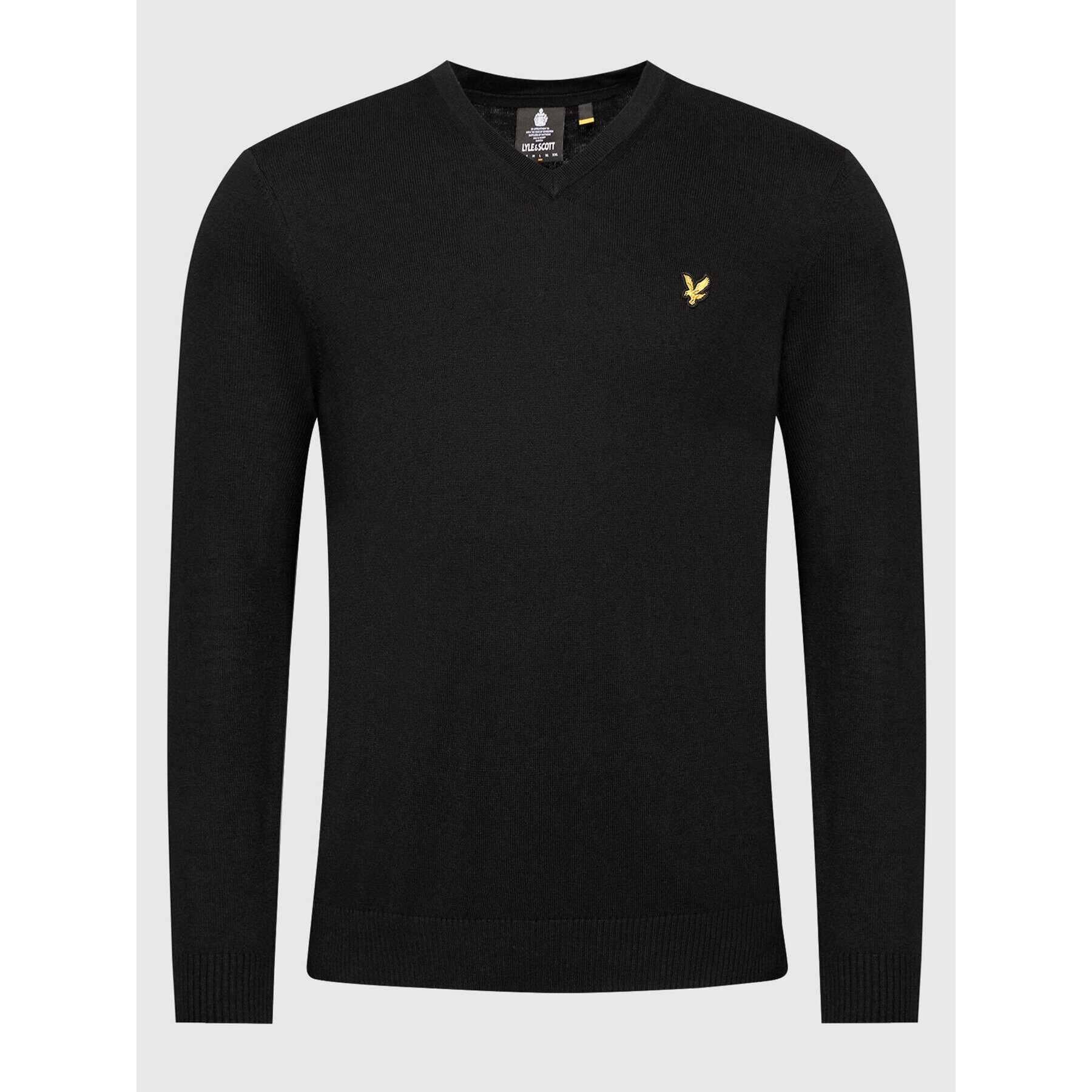 Lyle & Scott Pulover KN401VC Črna Slim Fit - Pepit.si