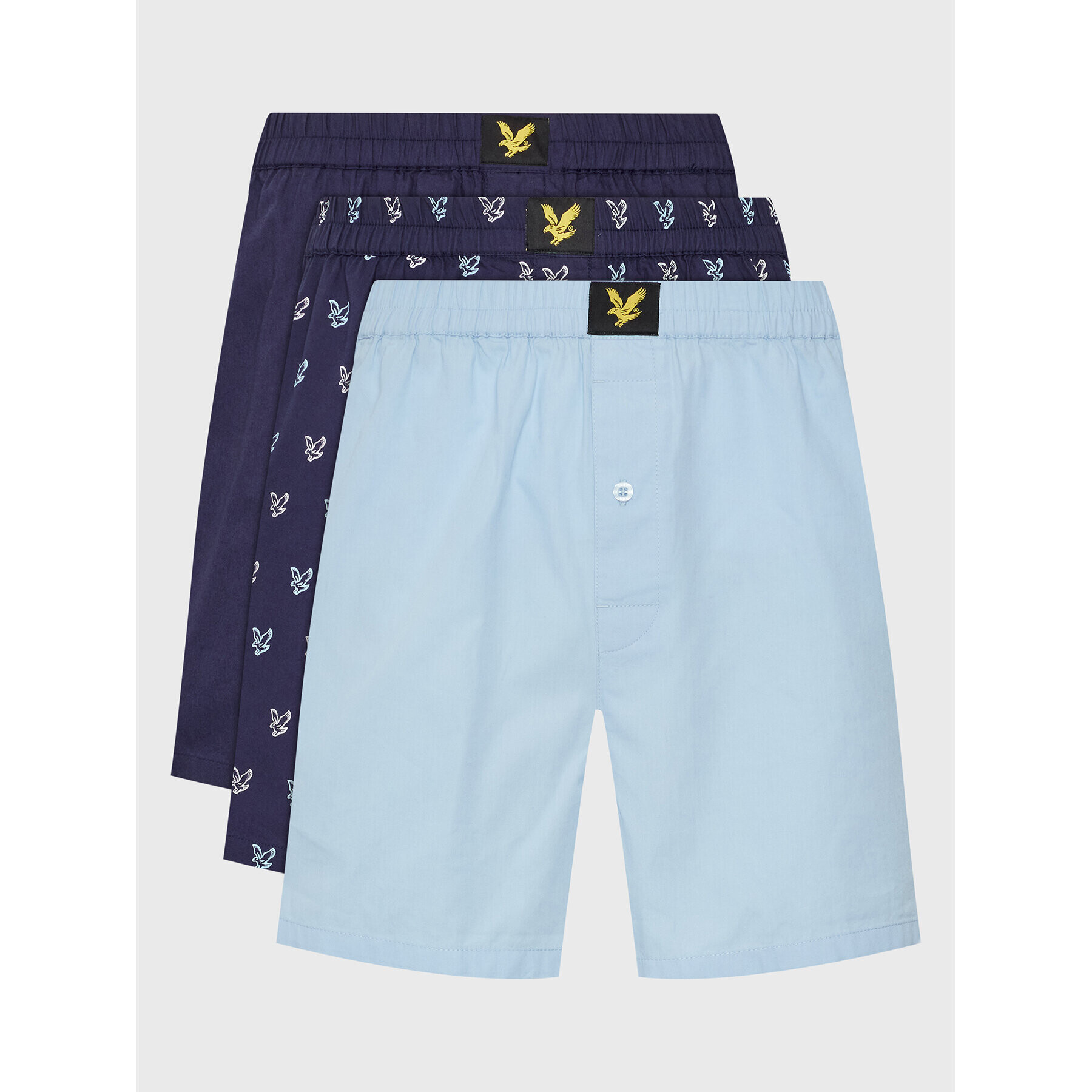 Lyle & Scott Set 3 parov boksaric Darwin LY282O019 Mornarsko modra - Pepit.si