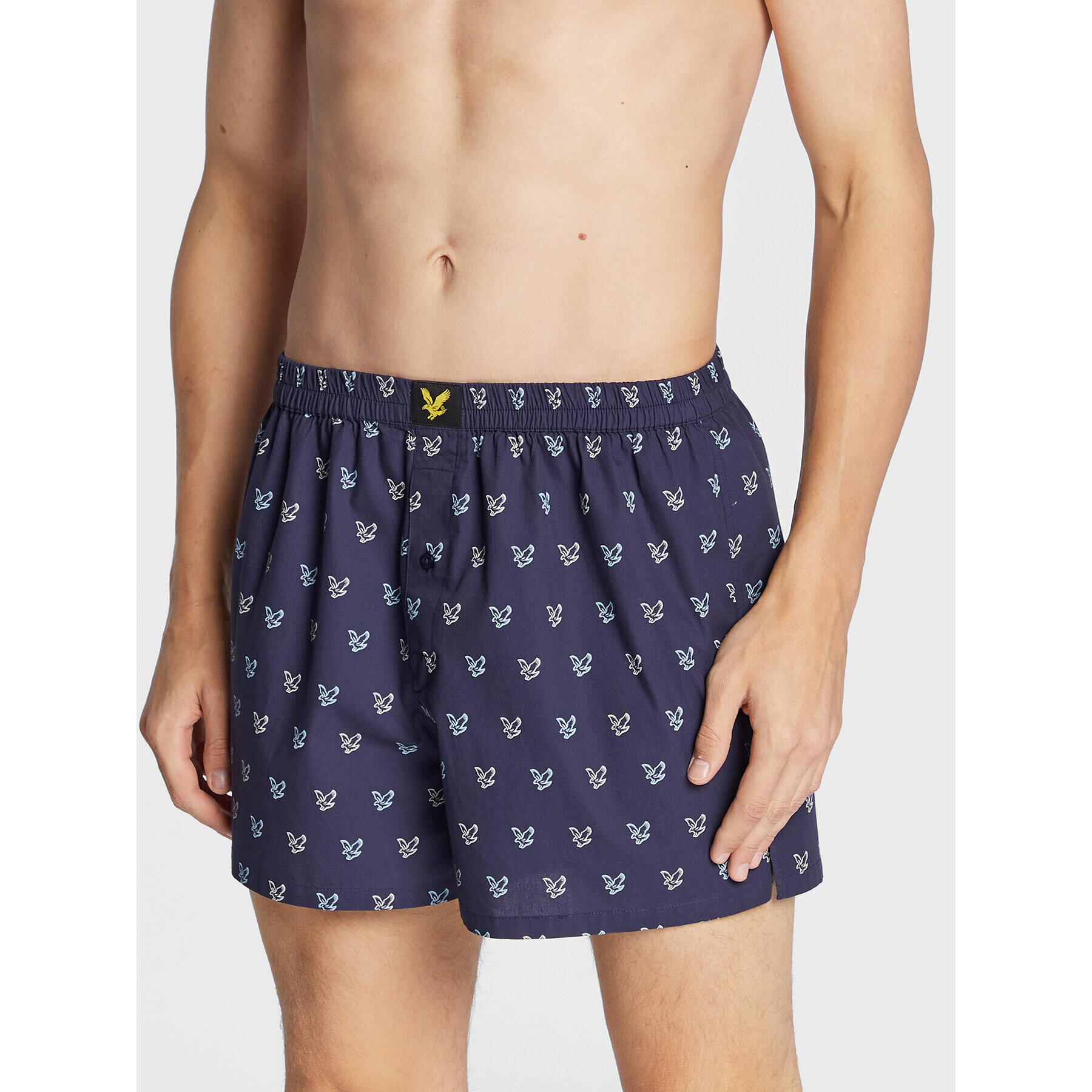 Lyle & Scott Set 3 parov boksaric Darwin LY282O019 Mornarsko modra - Pepit.si