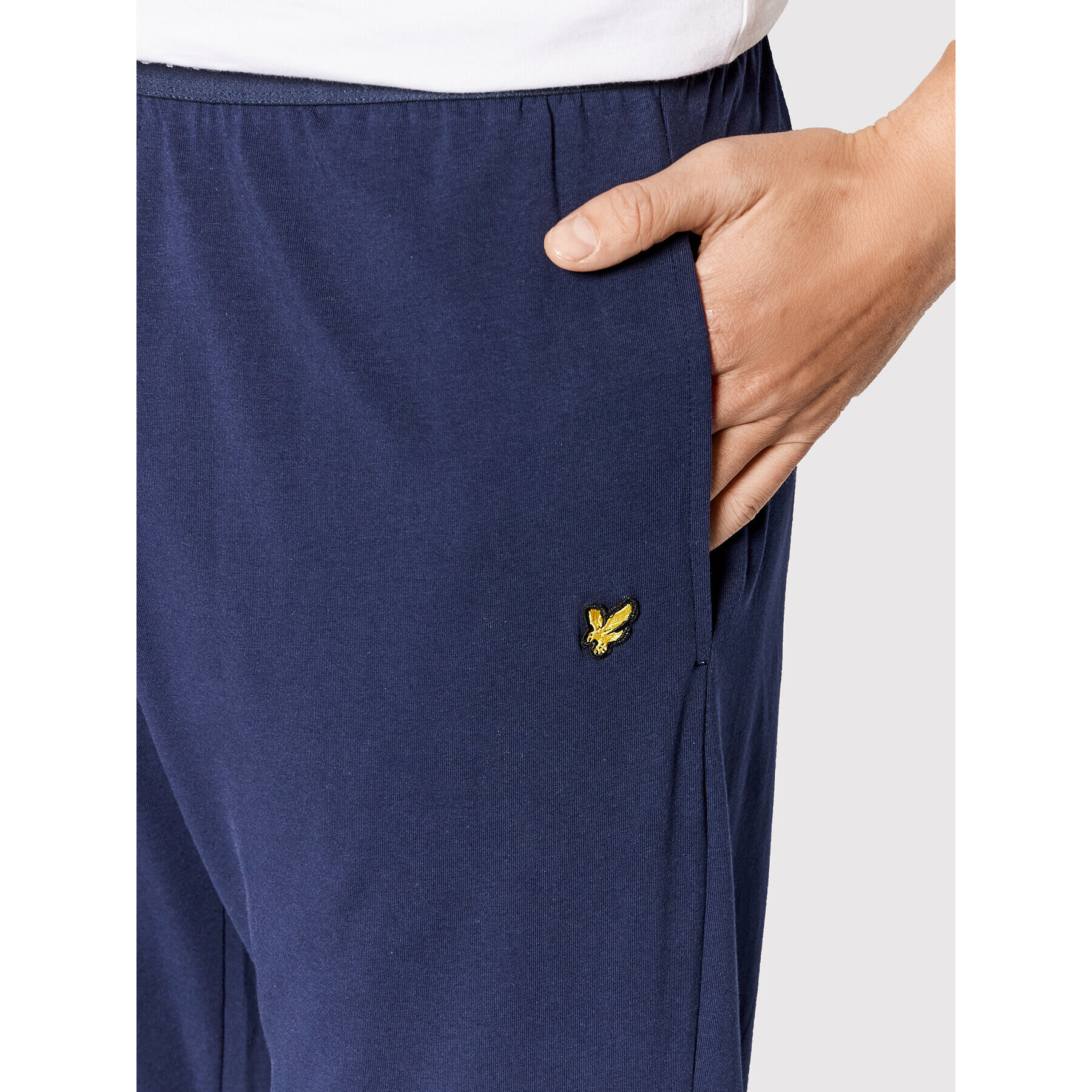 Lyle & Scott Spodnji del pižame Alastair LSPANT900 Mornarsko modra - Pepit.si