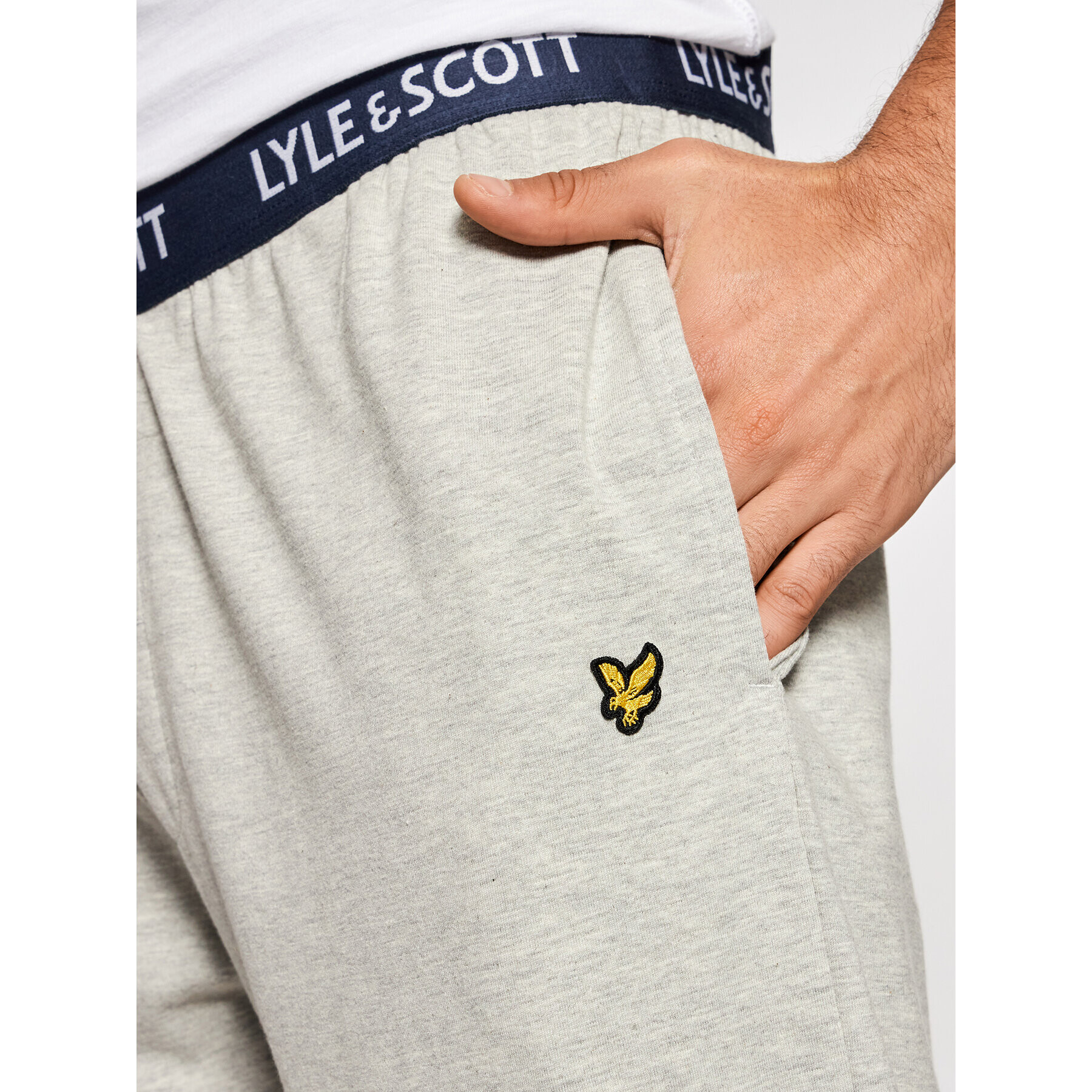 Lyle & Scott Spodnji del pižame Ezra LSPANT905 Siva Regular Fit - Pepit.si