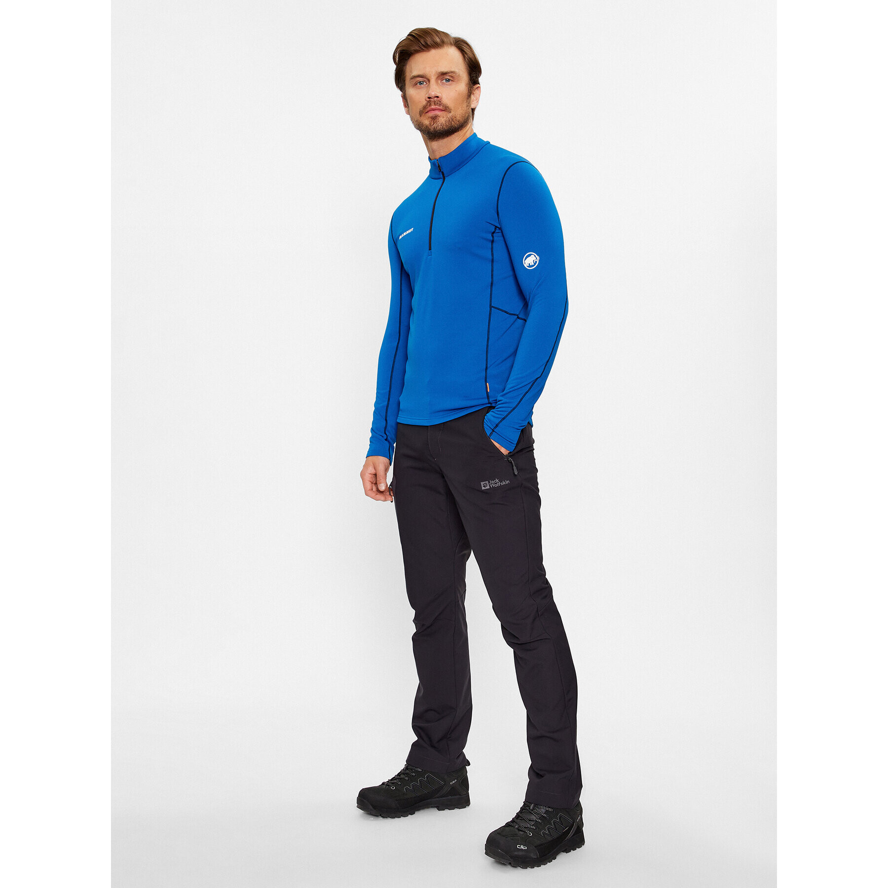 Mammut Športna jopa Aenergy ML Half Zip Pull 1016-01100-50381-113 Mornarsko modra Regular Fit - Pepit.si