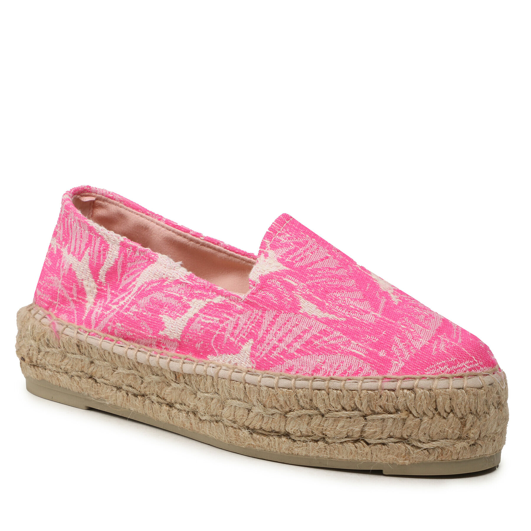 Manebi Espadrile Cotton Jaquard Double Sole Espadrilles G 4.7 D0 Roza - Pepit.si